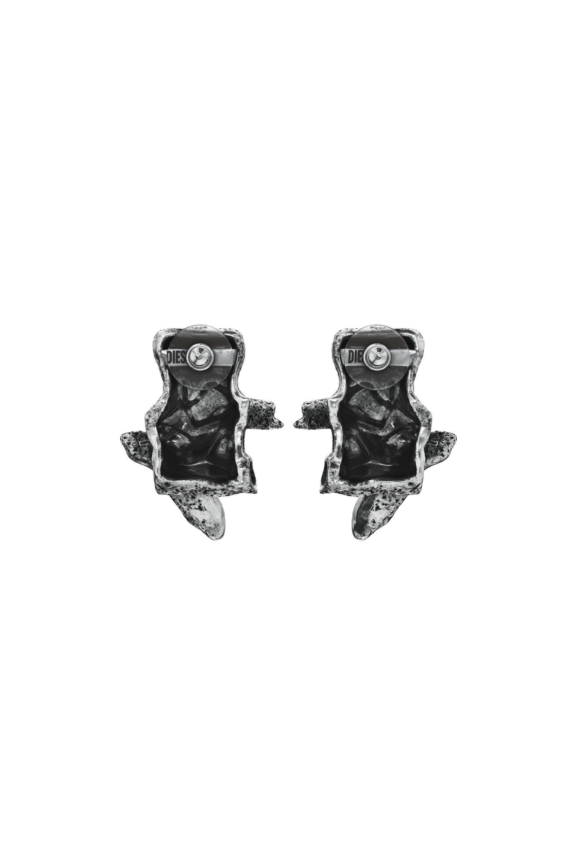 Diesel - DX1710040 JEWELLERY, Orecchini color argento con borchie Unisex in Grigio - 3