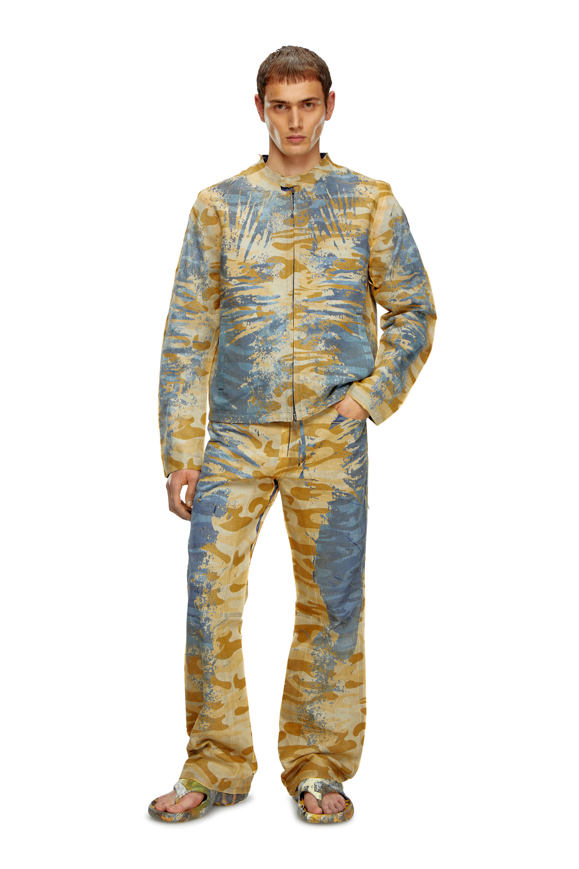 Diesel - J-MET-DEV, Giacca biker con peel-off camouflage Uomo in Multicolor - 1