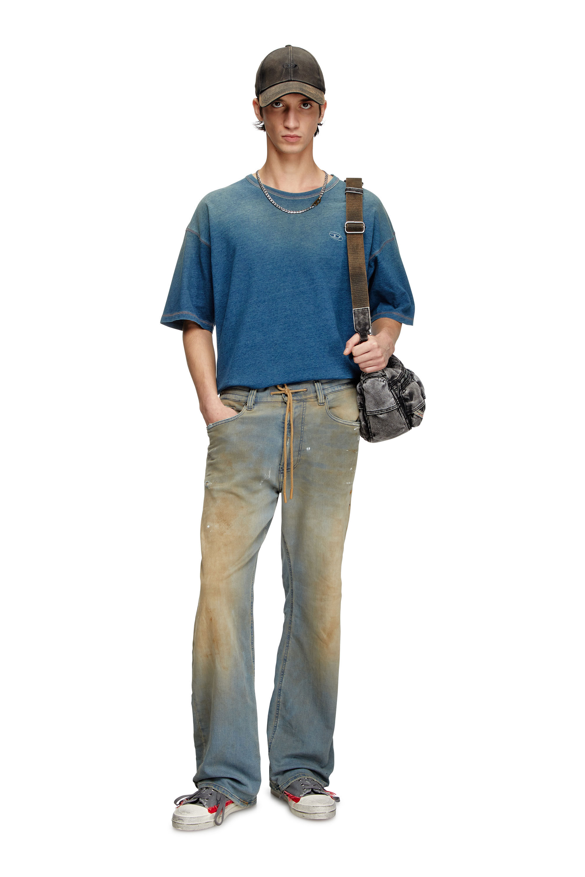 Diesel - T-BOXT-R11, T-shirt con trattamento spray Uomo in Blu - 1