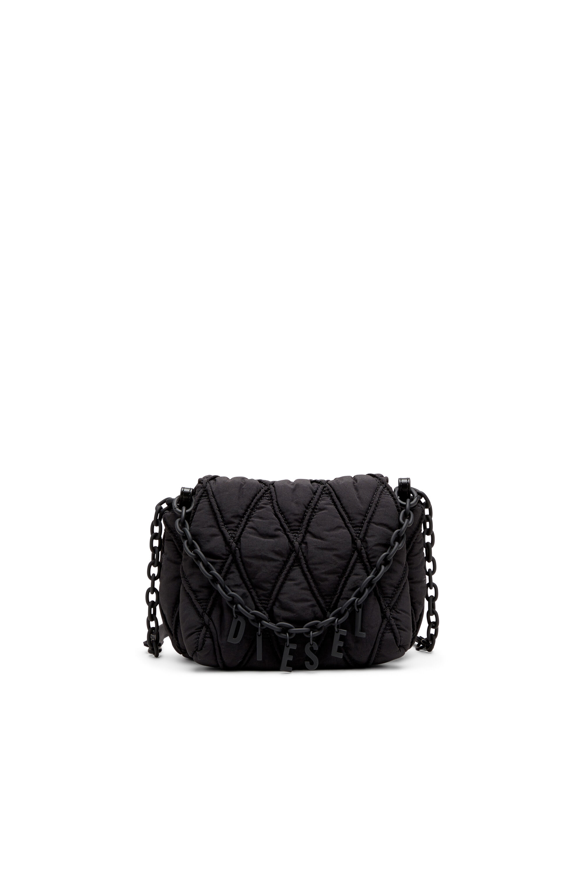 Diesel - CHARM-D SHOULDER S, Charm-D-S-Borsa a spalla piccola in nylon trapuntato Donna in Nero - 1