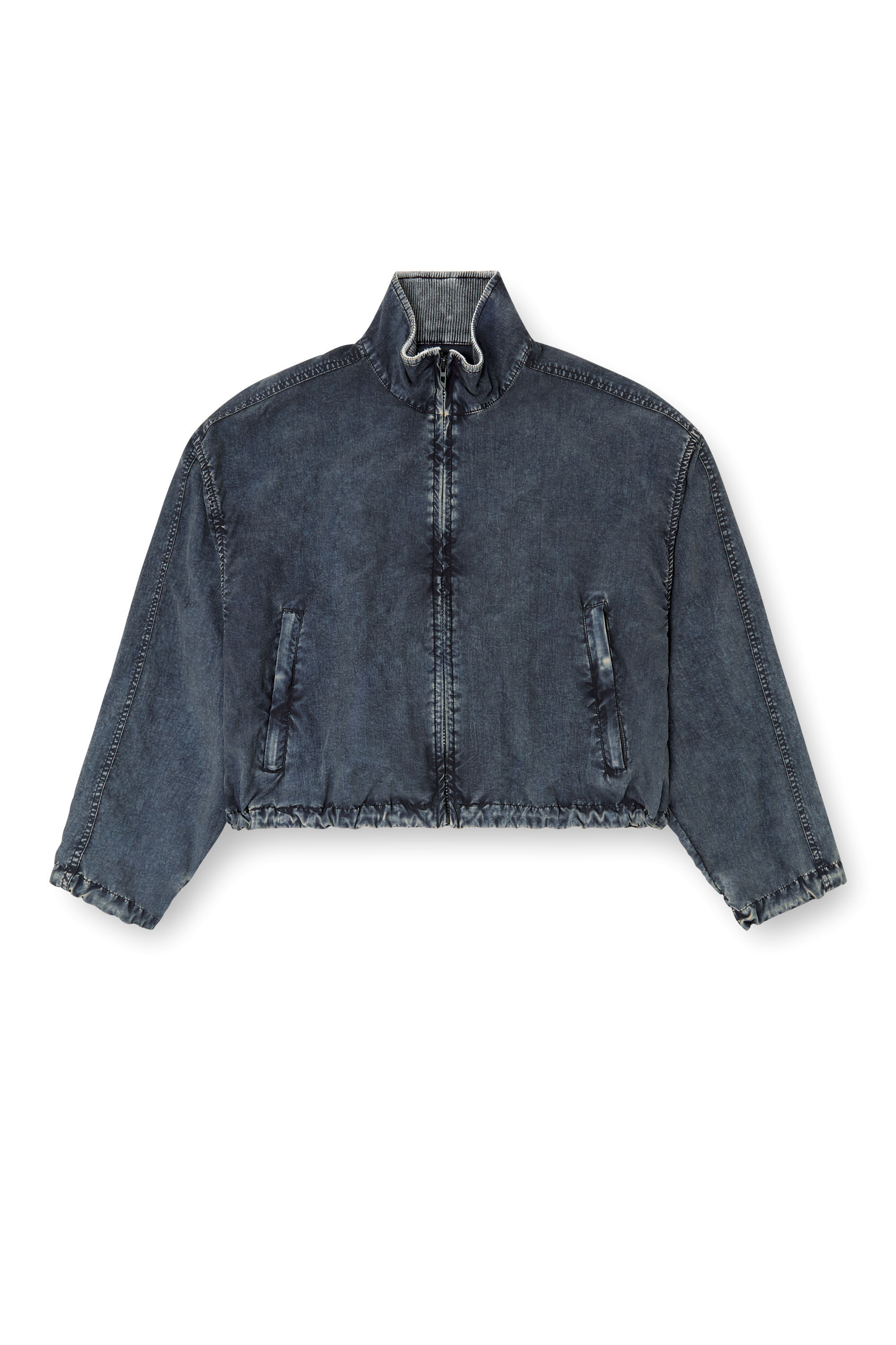 Diesel - G-LEAM-R1, Giacca corta in nylon di Taslan riciclato Donna in Blu - 2