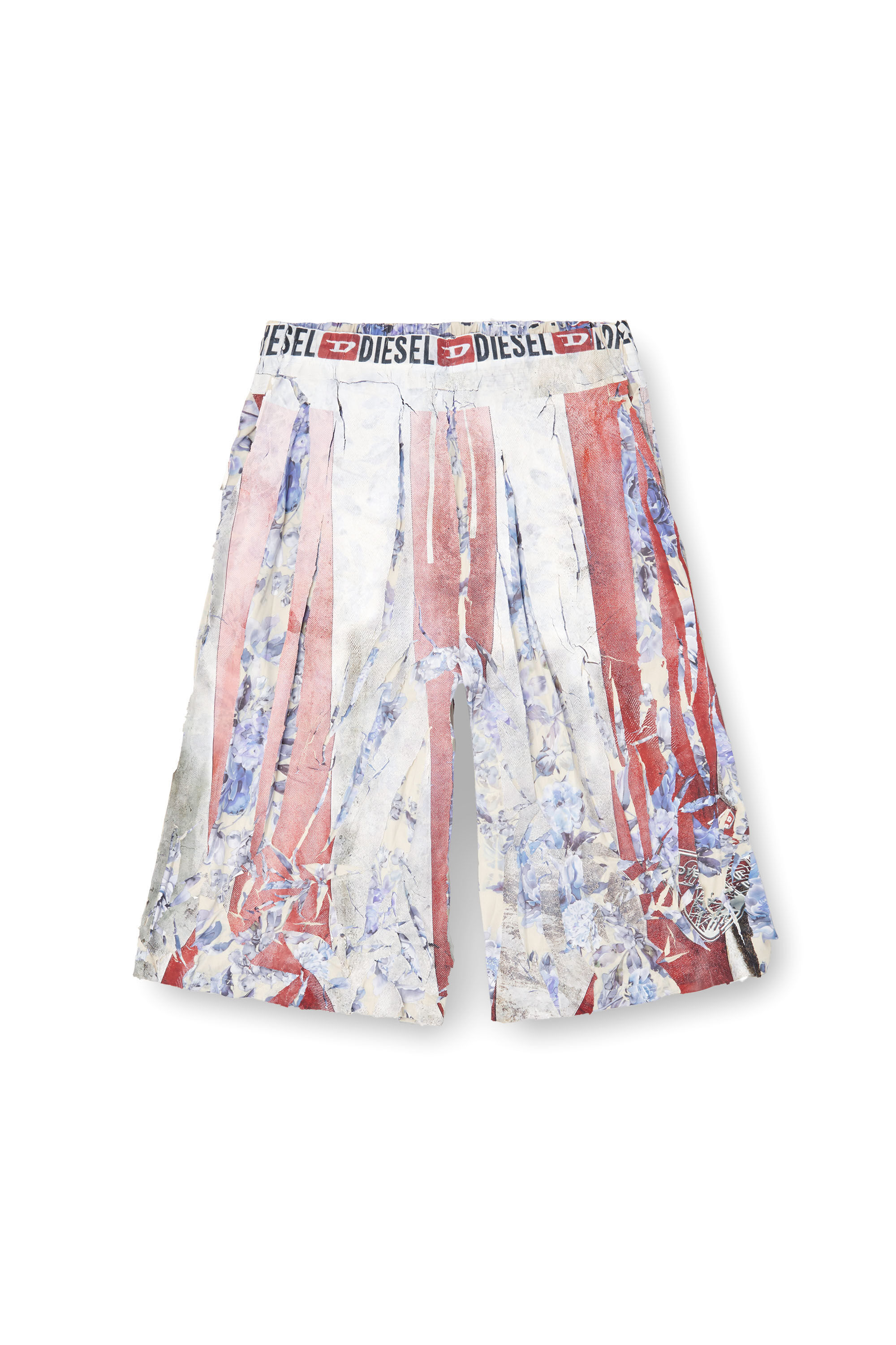 Diesel - P-HELGE, Short floreale con stampa spezzata Unisex in Multicolor - 2