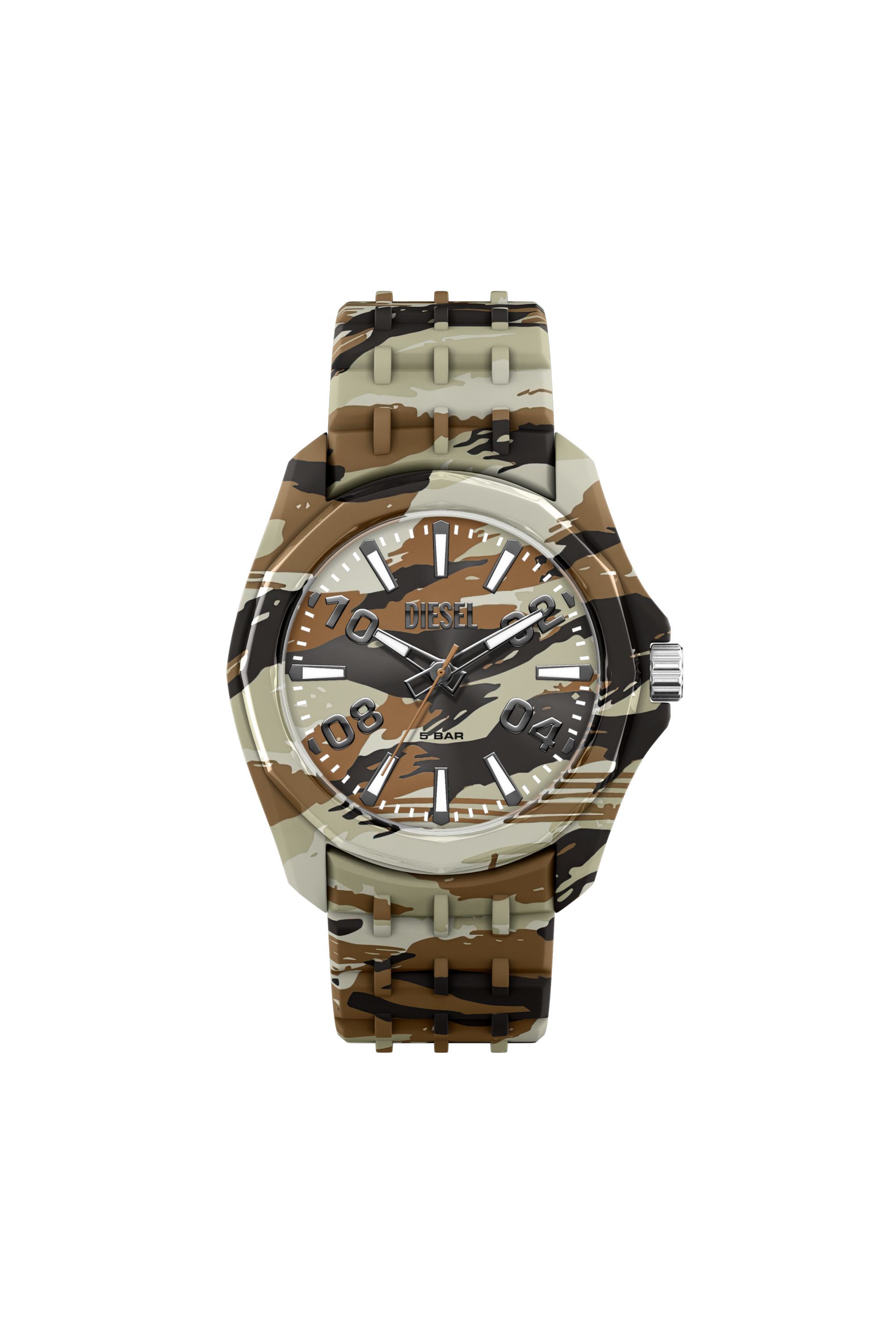 Diesel - DZ2242 WATCH, Orologio Stinger camo in silicone Uomo in Multicolor - 1