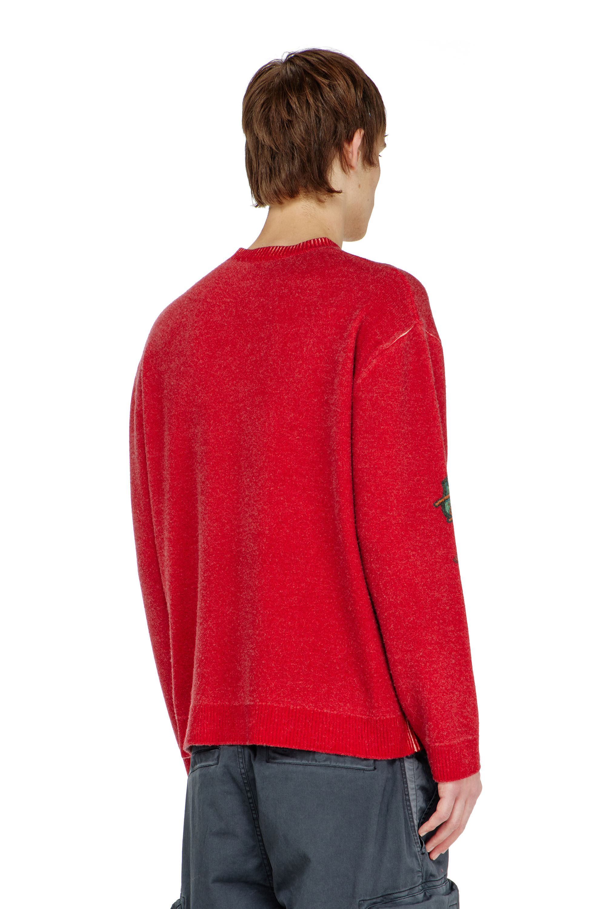 Diesel - K-PATCY, Maglione in lana con patch stampati Uomo in Rosso - 4