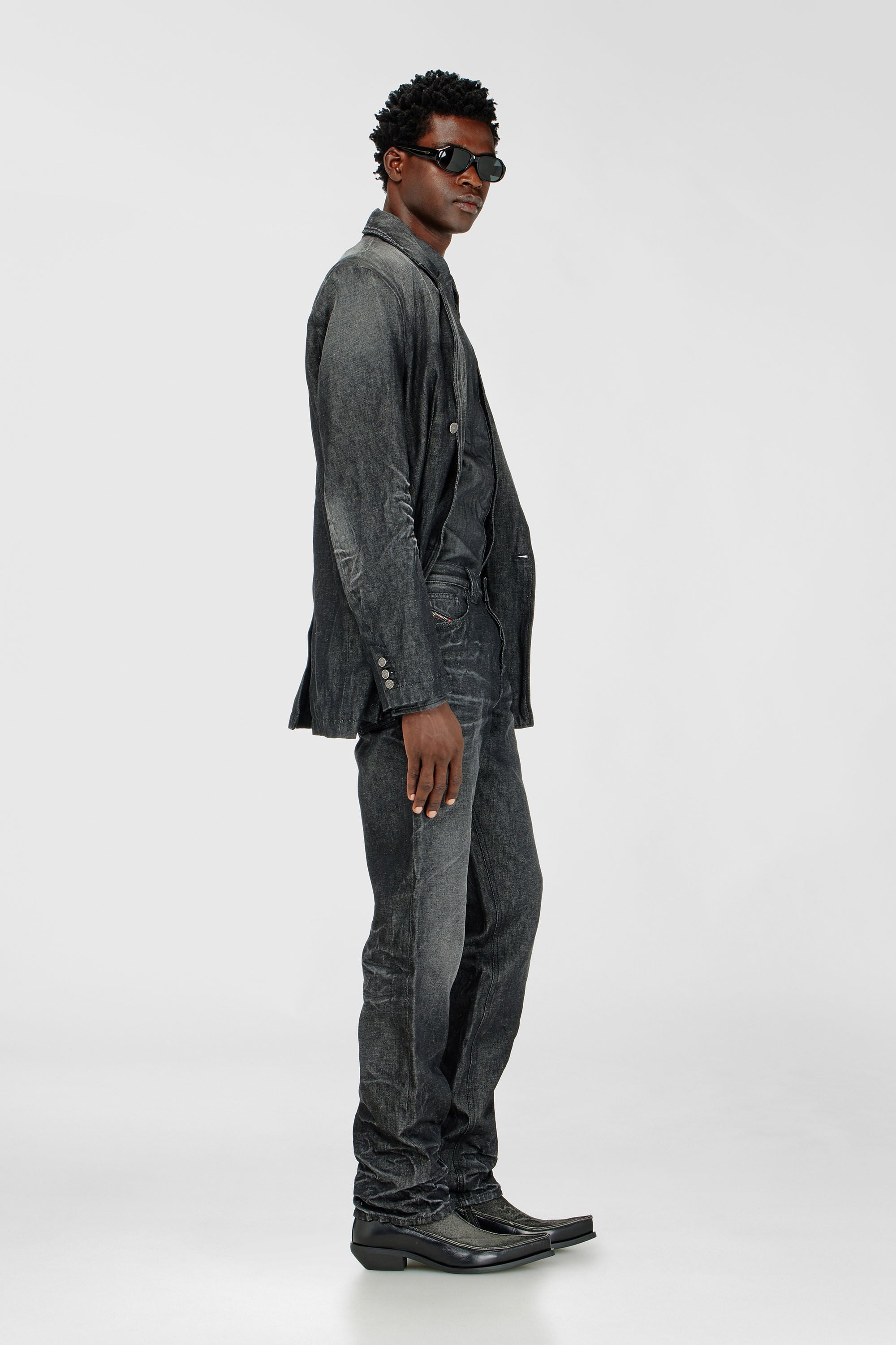 Diesel - Regular Jeans 1991 D-Voeed 09R39 Uomo, Nero/Grigio scuro - Image 2