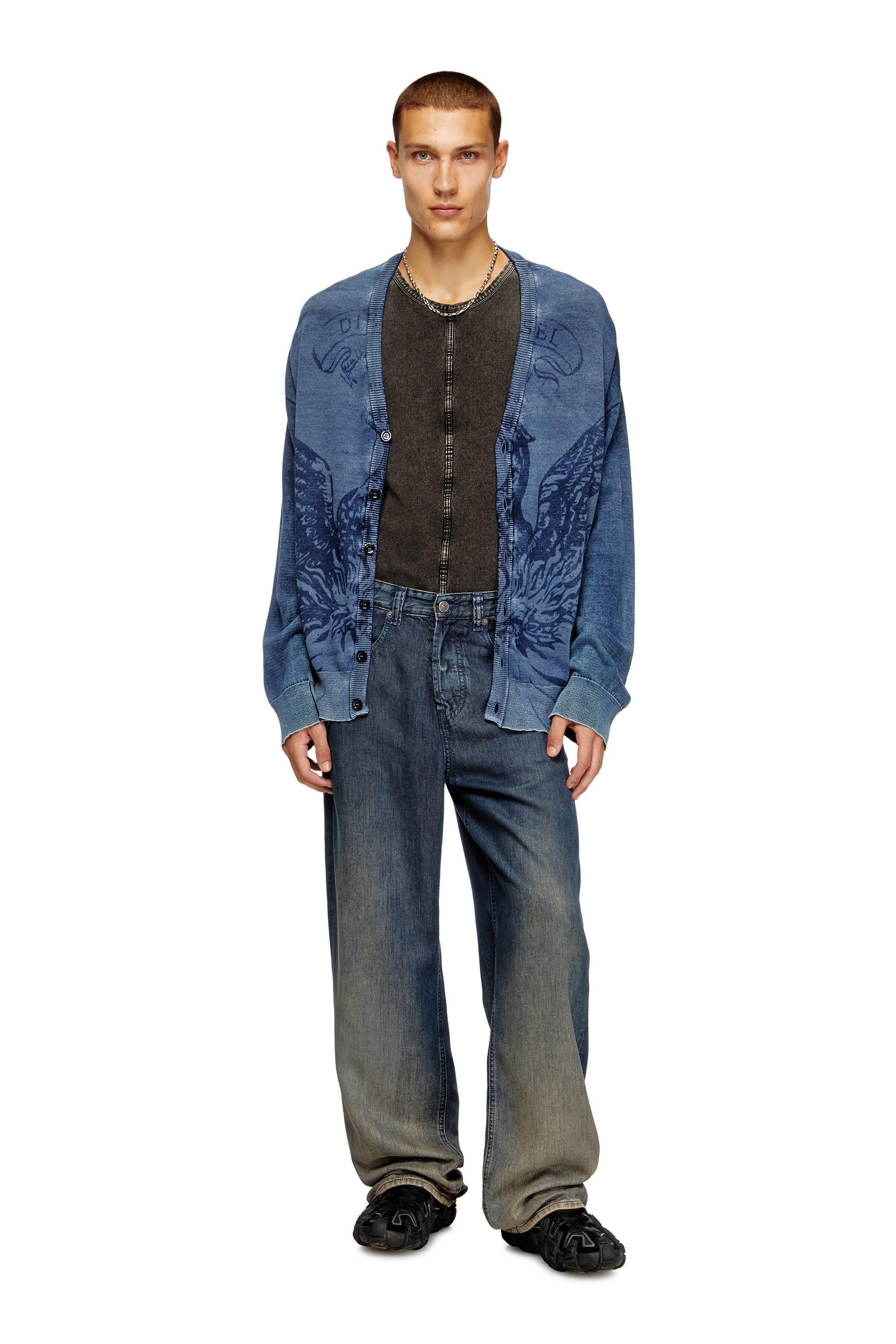 Diesel - Relaxed Jeans 2001 D-Macro 068TD Uomo, Blu Scuro - Image 1