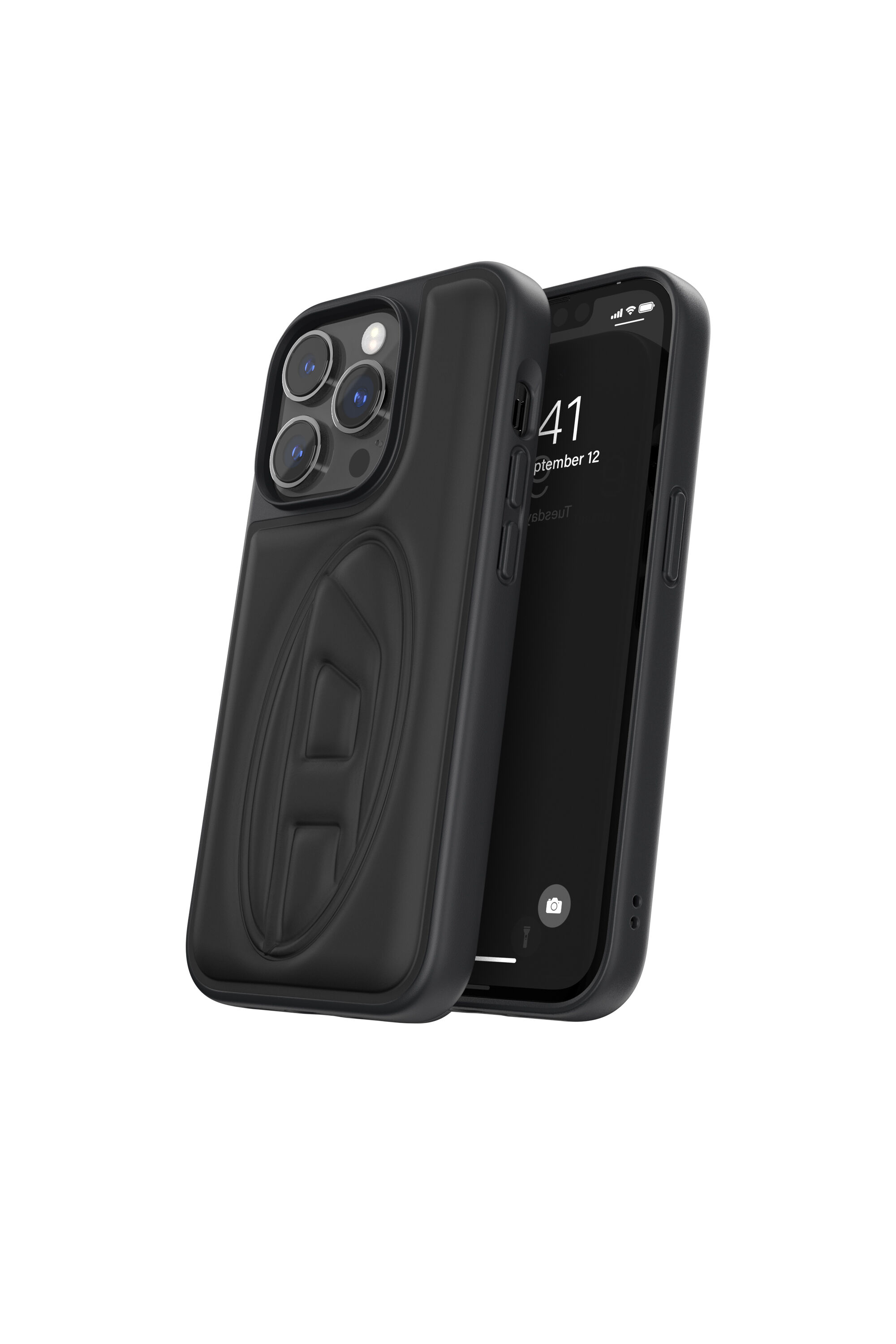 Diesel - 53407 MOULDED CASE, Custodia sagomata per iPhone 14 Pro Unisex in Nero - 3
