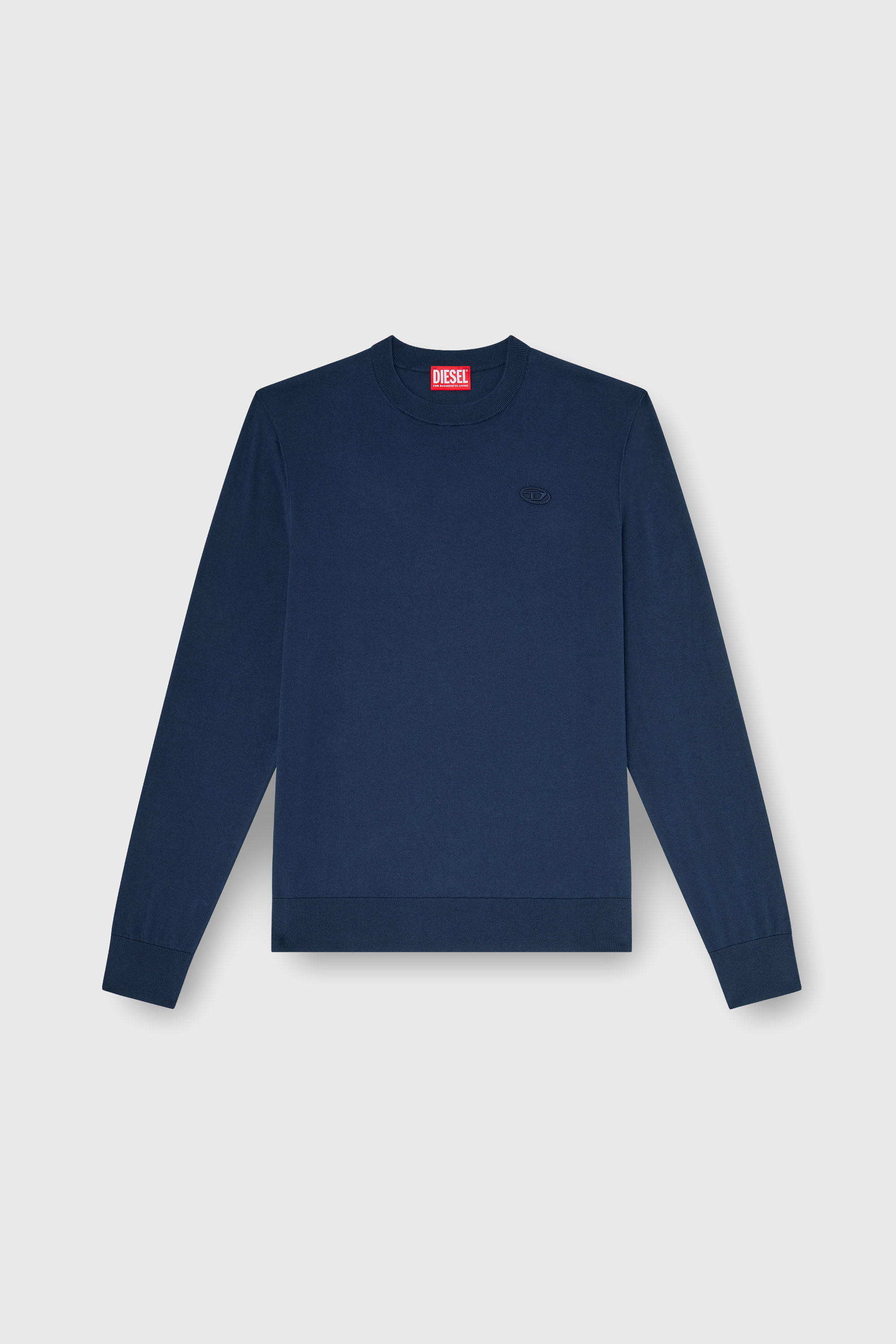 Diesel - K-FREEX-TAG-T92, Maglia in cotone con logo tono su tono Uomo in Blu - 2