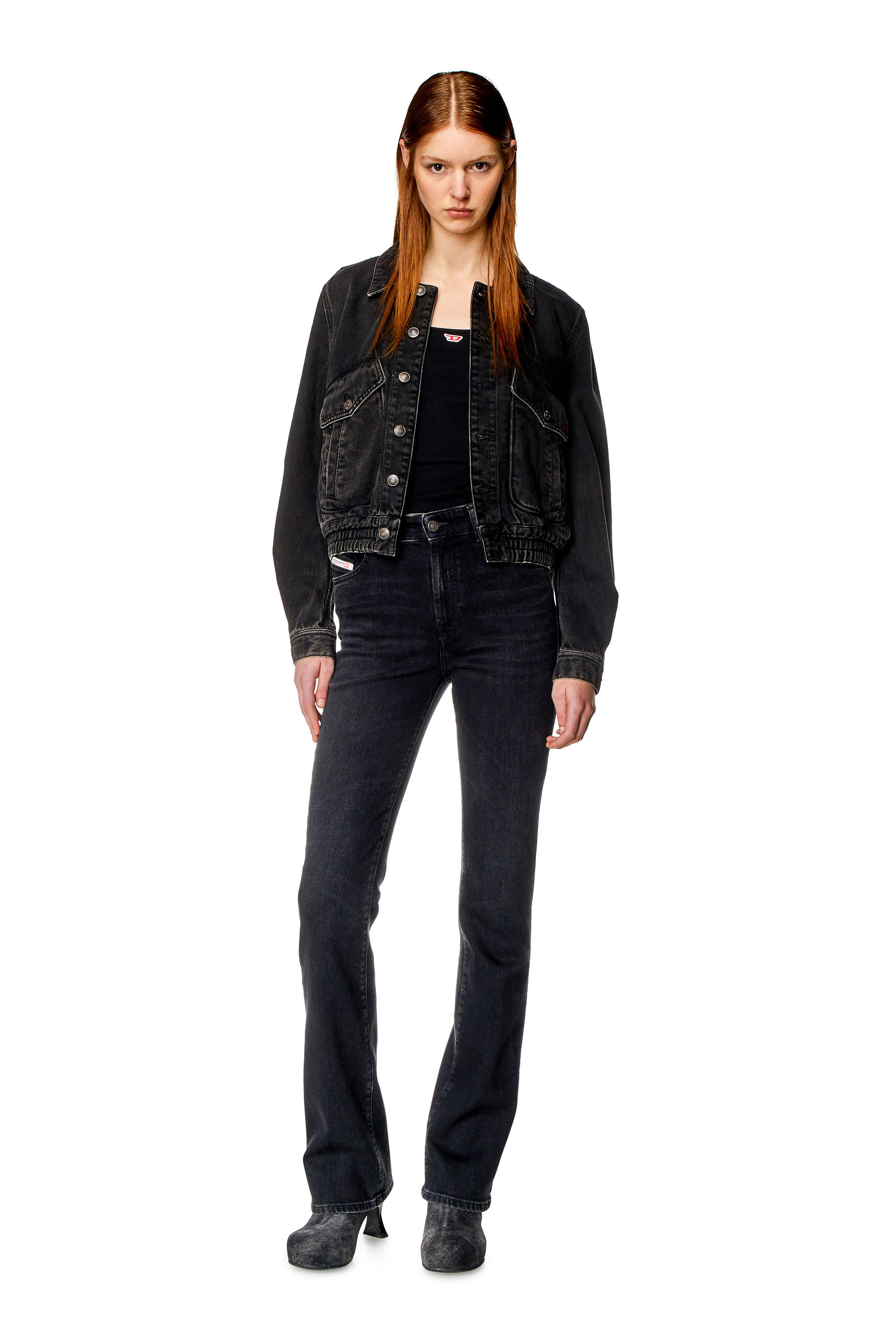 Giacca jeans stampa discount dietro