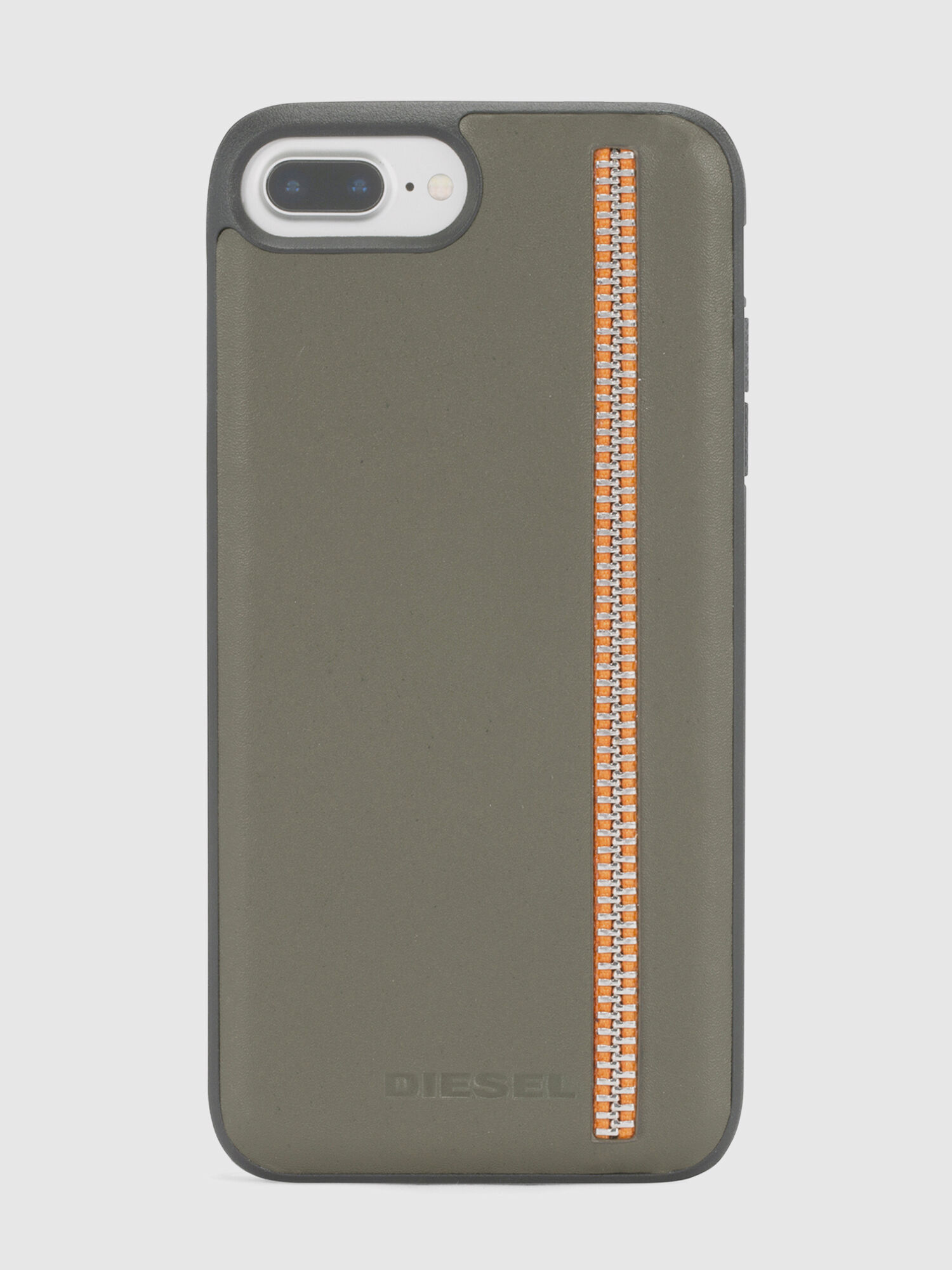 Diesel - ZIP OLIVE LEATHER IPHONE 8/7/6s/6 CASE, Cover verde oliva con zip, iPhone 8/7/6s/6 Unisex in Verde - 2