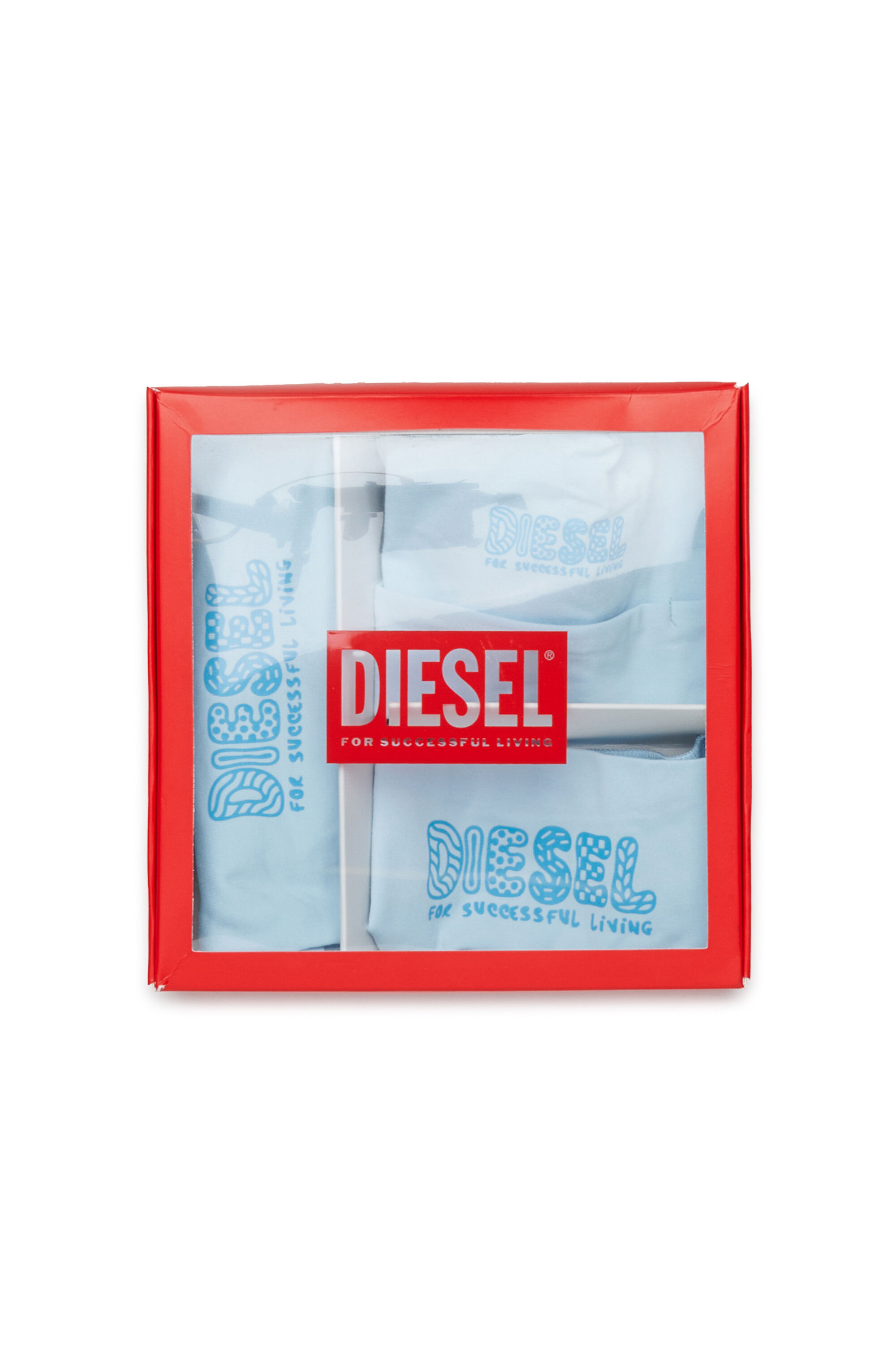 Diesel - UBBYBOX-NB, Set neonato con stampa doodle-logo Unisex in Blu - 4