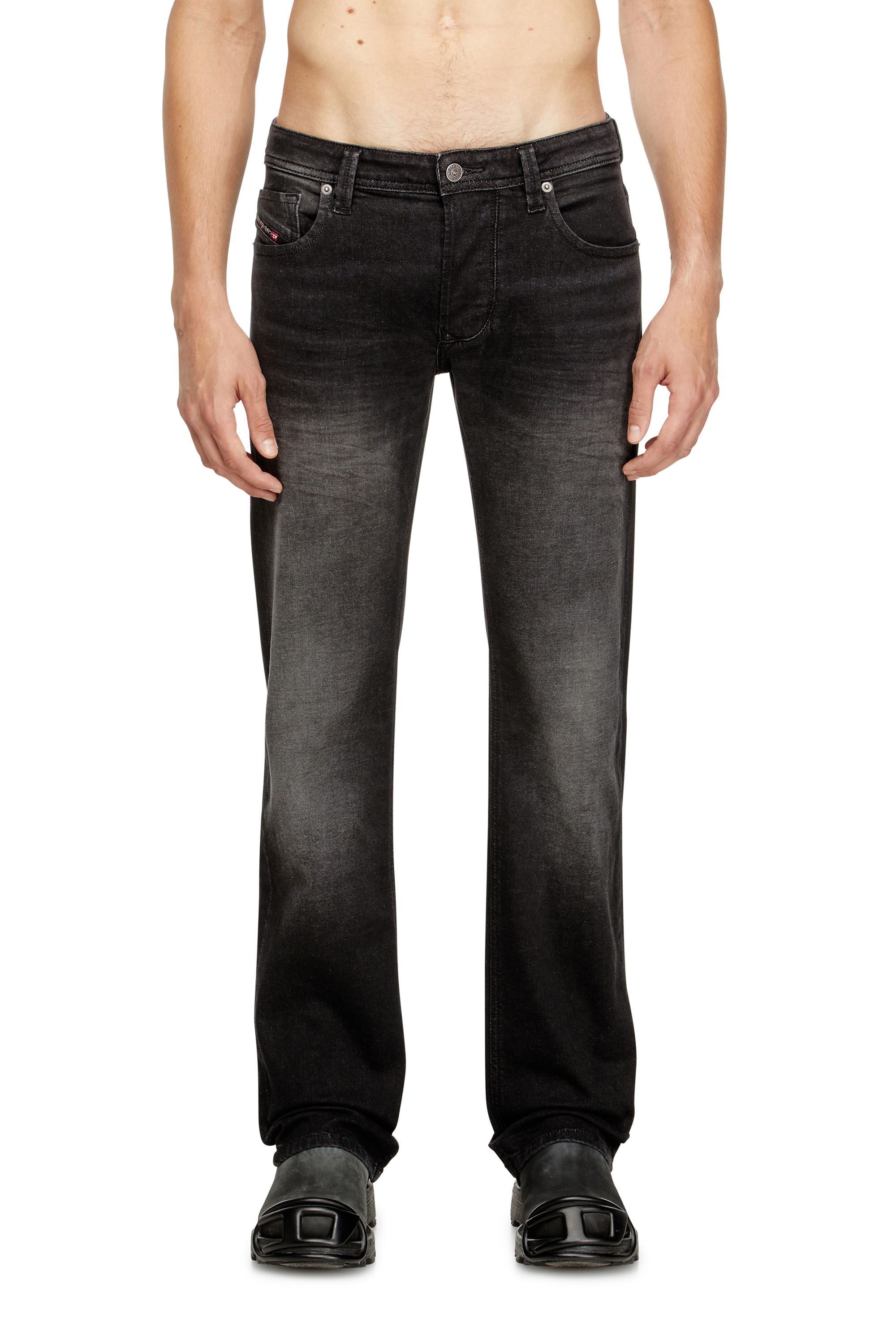 Diesel - Regular Jeans 1985 Larkee 0DBDT Uomo, Nero/Grigio scuro - Image 3
