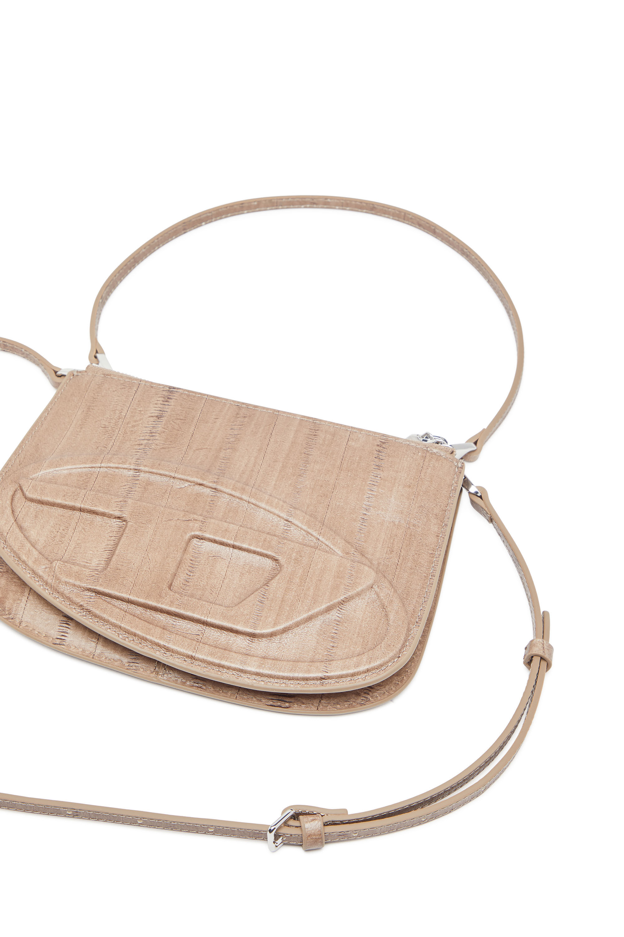 Diesel - 1DR TWIN, 1DR Twin-Borsa a spalla double-pocket in pelle stampata Donna in Marrone - 2