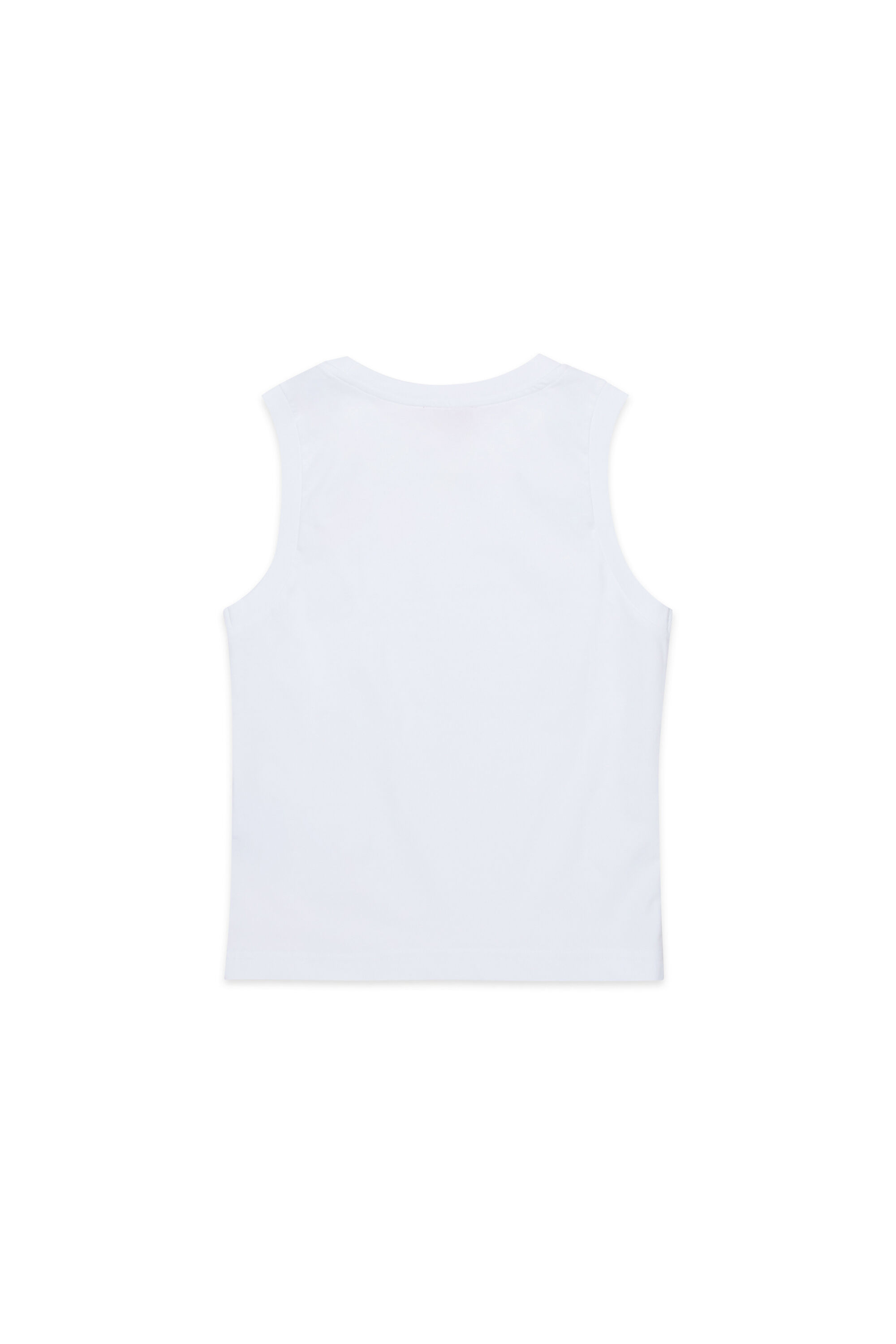 Diesel - MTDENP, Canotta con logo a palme fluo Uomo in Bianco - 2