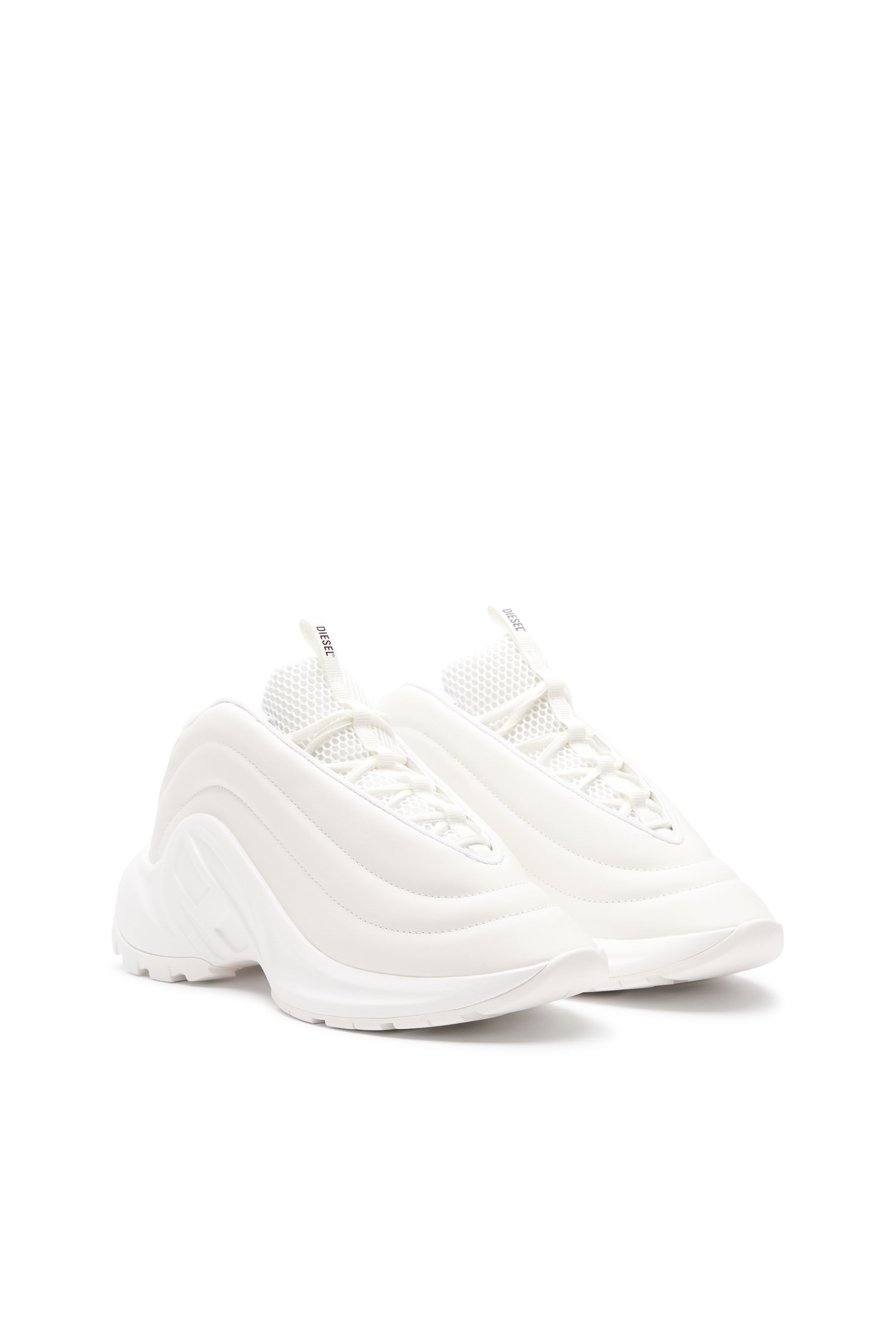 Diesel - S-D-RUNNER X, S-D-Runner X-Sneaker slip-on con fondo Oval D opaco Unisex in Bianco - 2