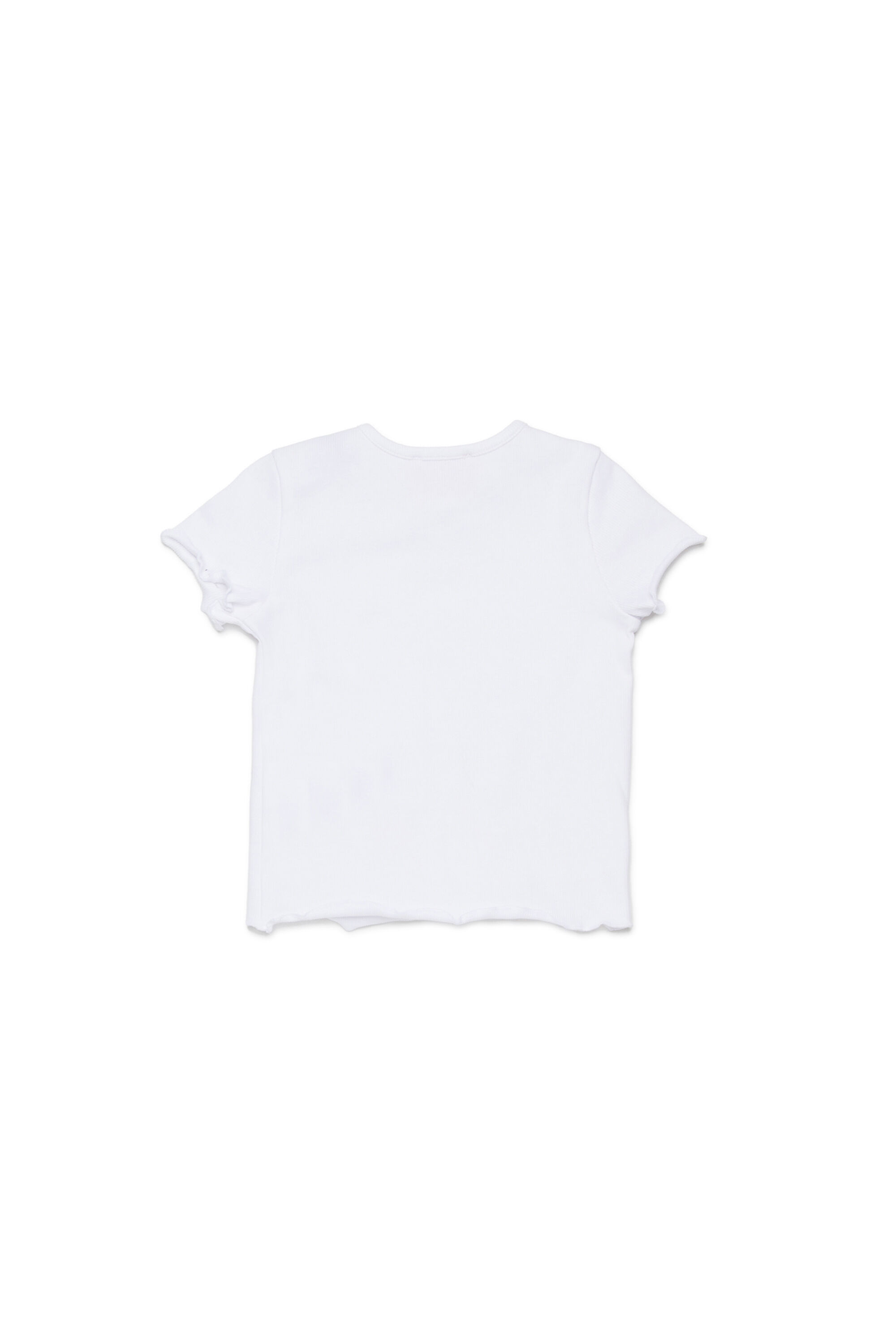 Diesel - TASPYB, T-shirt con orli arricciati Donna in Bianco - 2