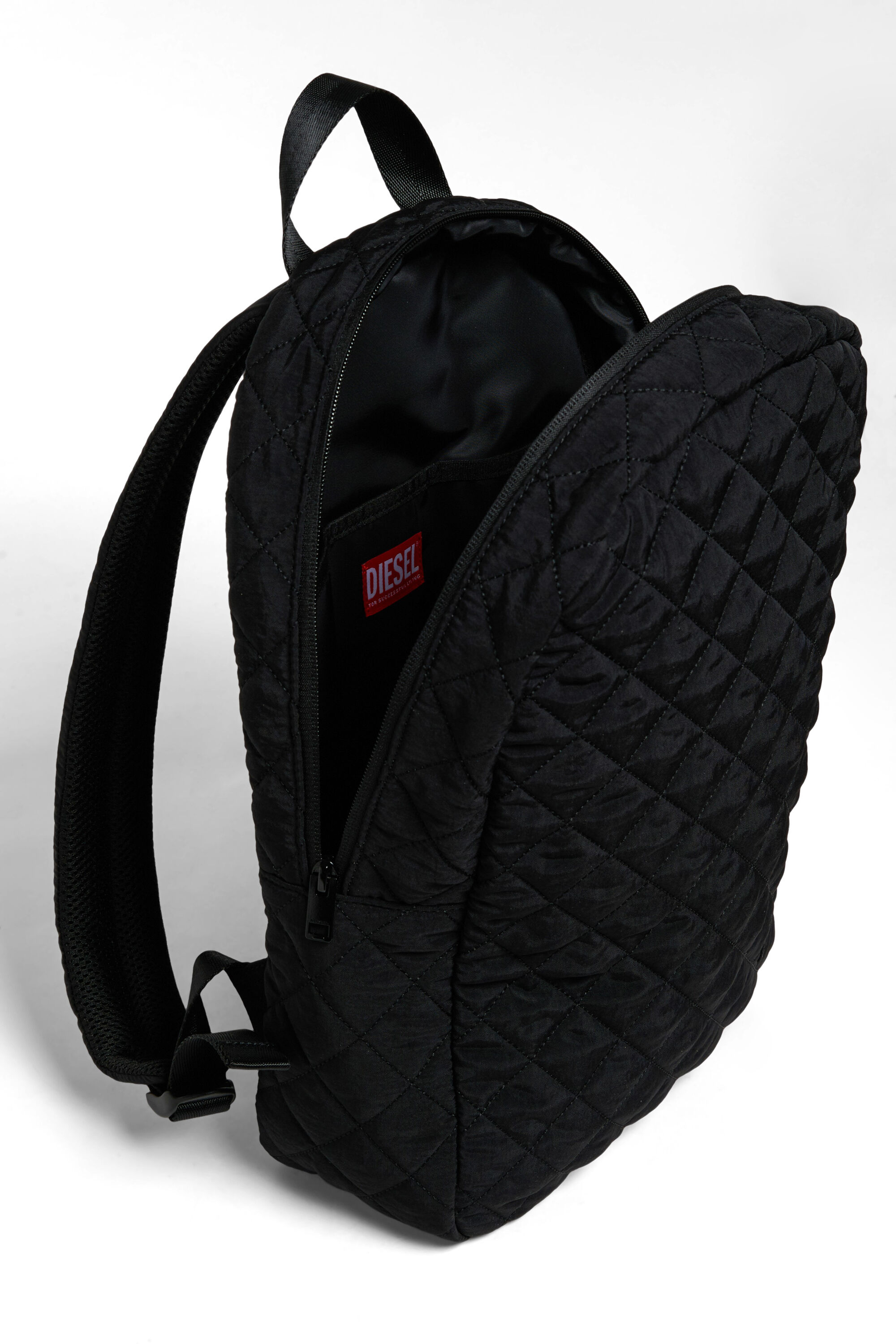 Diesel - WMENT, WMENT - Zaino in nylon trapuntato Unisex in Nero - 4