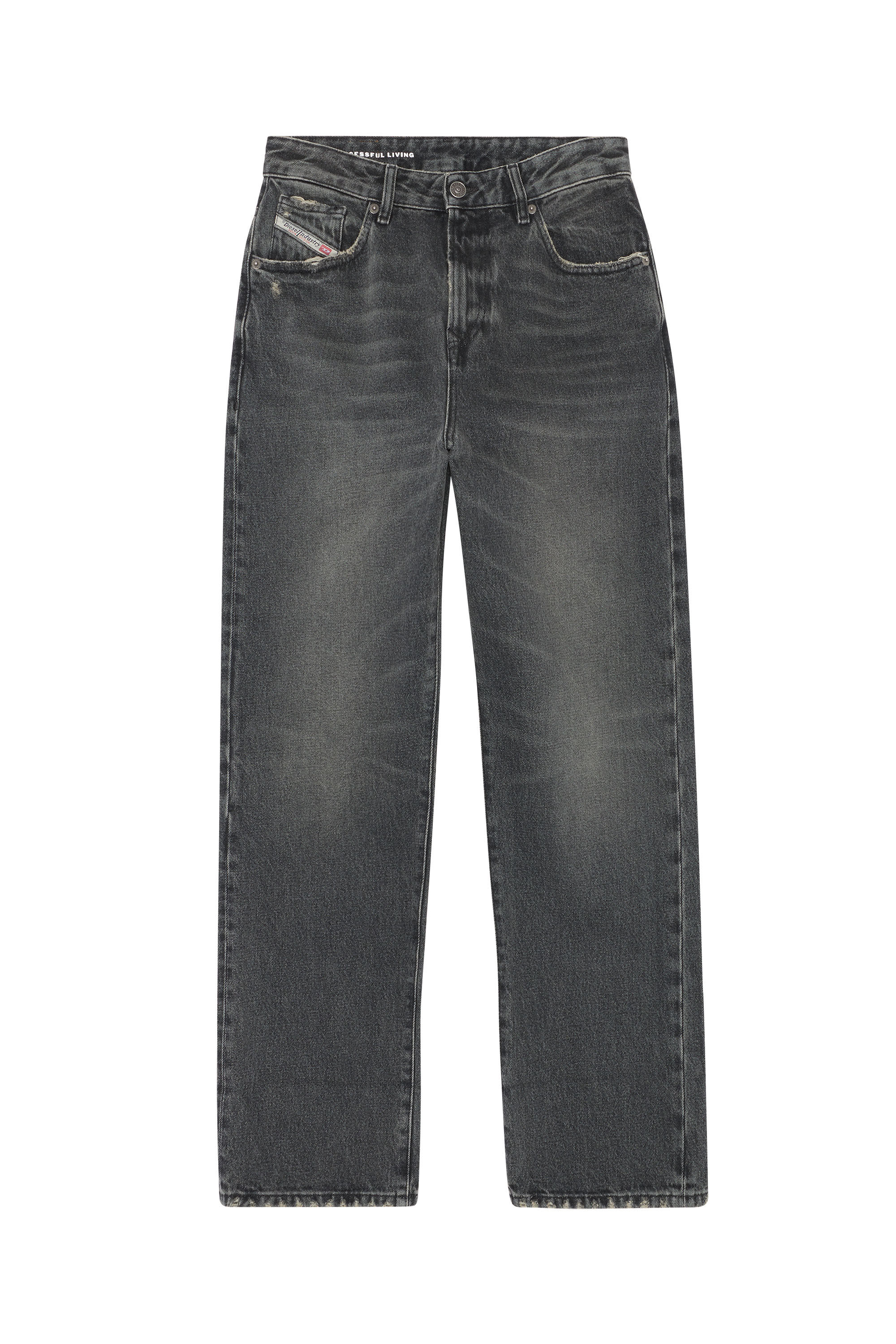 Diesel - 1999 D-Reggy 007K8 Straight Jeans, Nero/Grigio scuro - Image 2