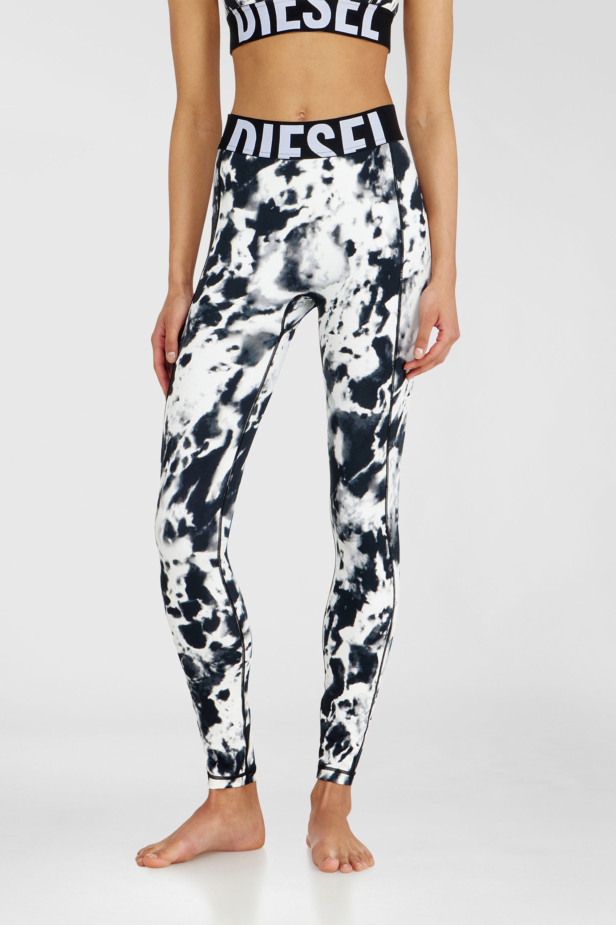 Diesel - ADELINE-D-POP, Leggings in microfibra stampata Donna in Multicolor - 3