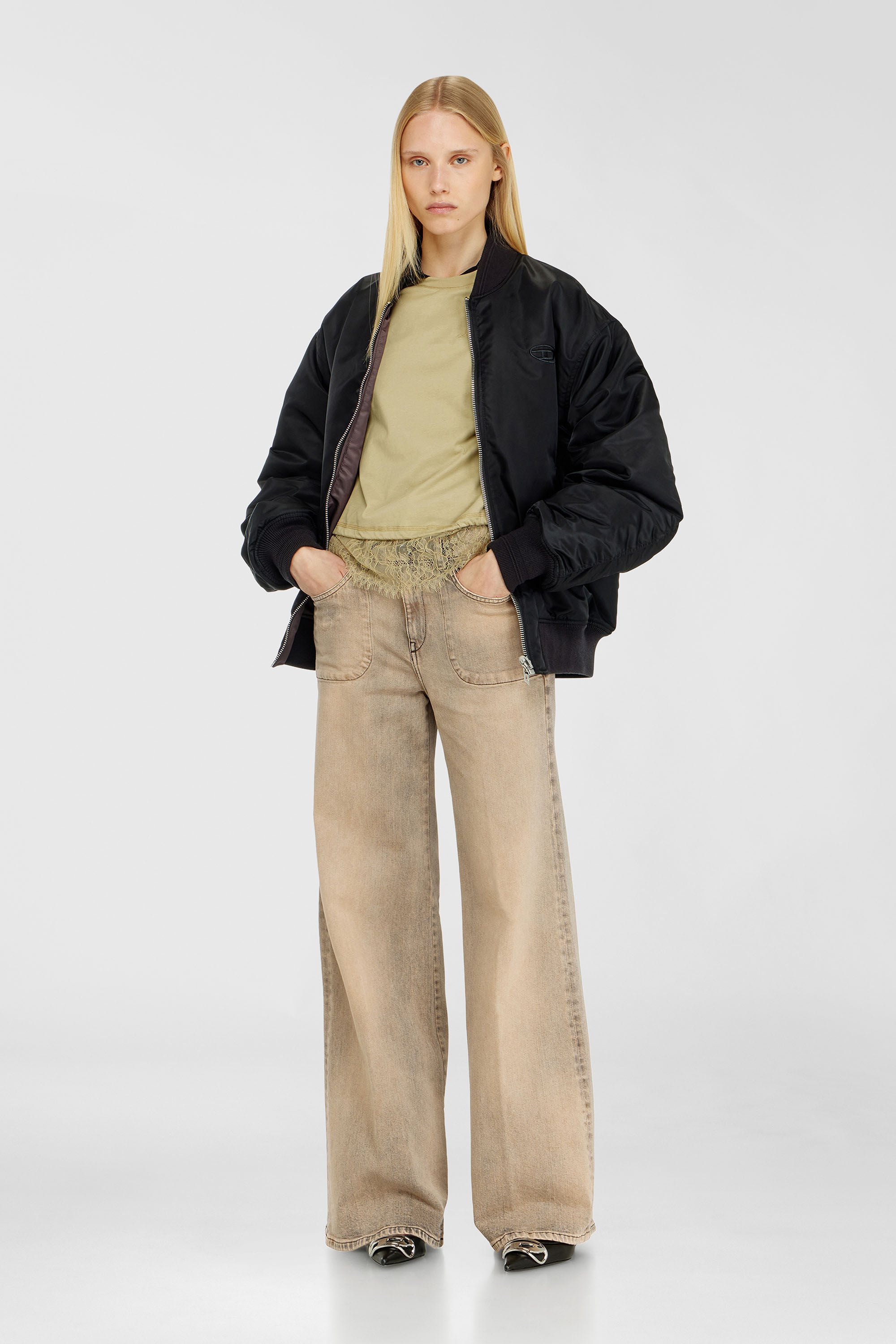 Diesel - Flare Jeans 1978 D-Akemi 09P53 Donna, Beige - Image 2