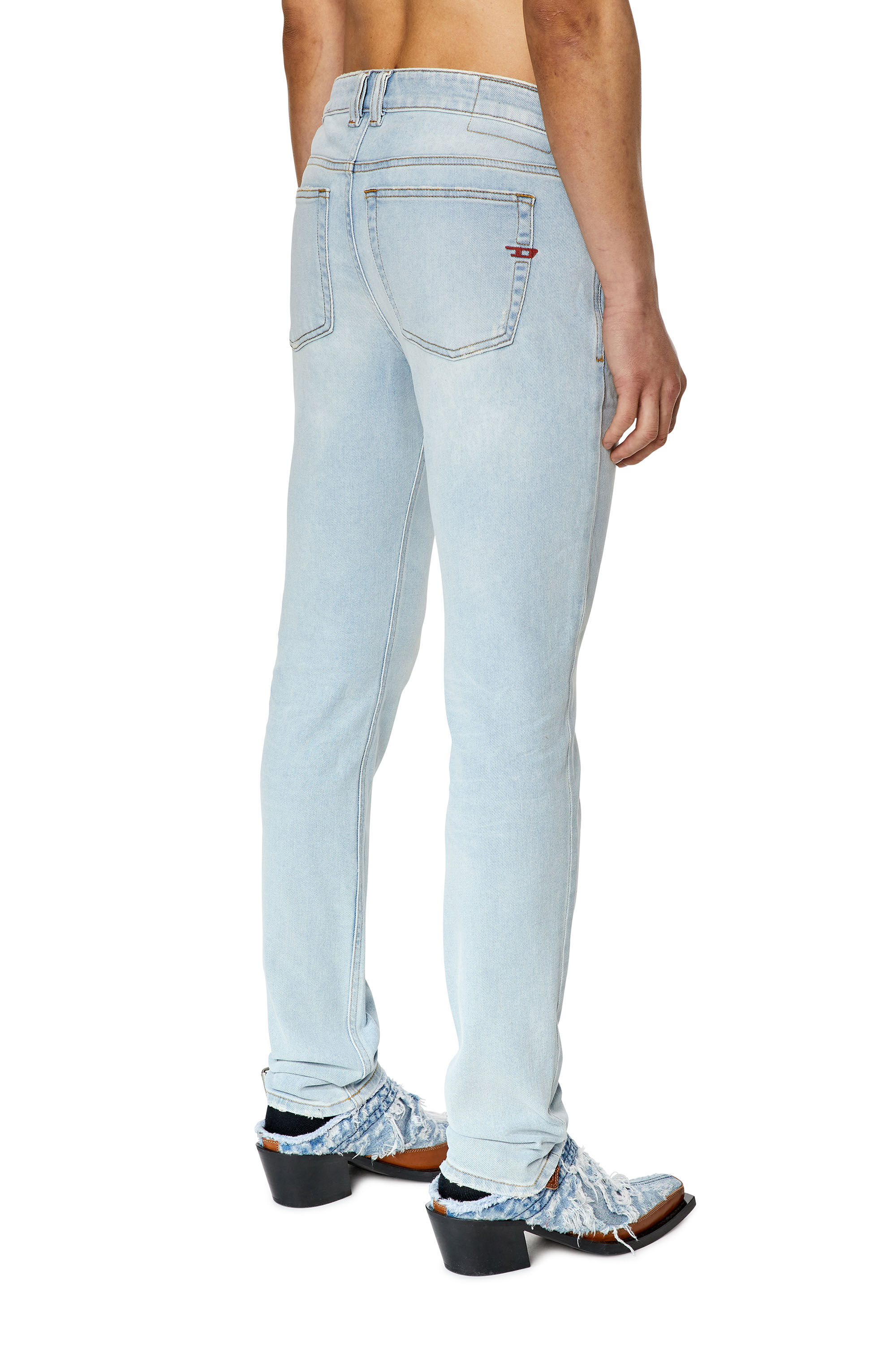 Diesel - 1979 Sleenker 09F14 Skinny Jeans, Blu Chiaro - Image 4