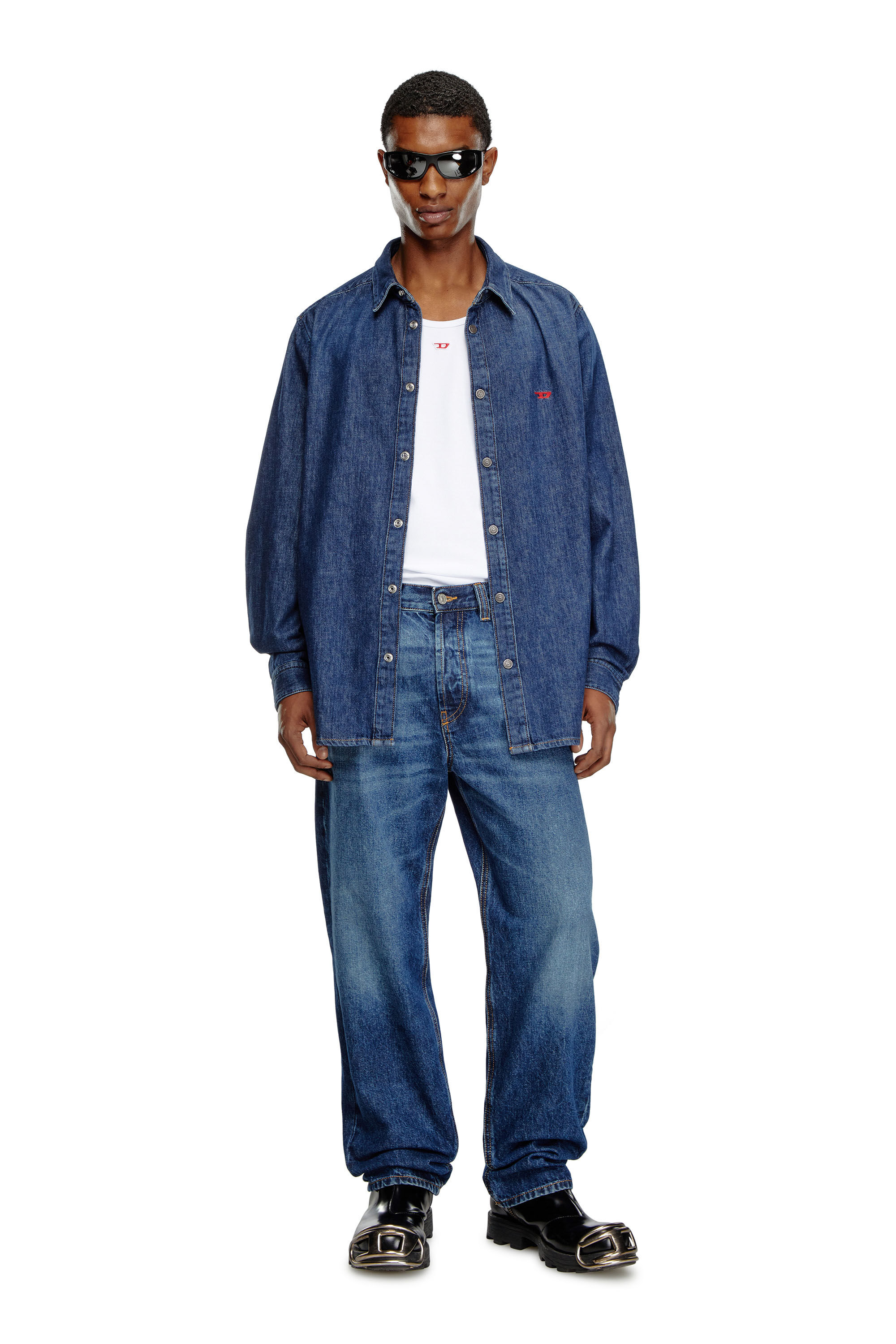 Camicia in denim Uomo Blu Diesel
