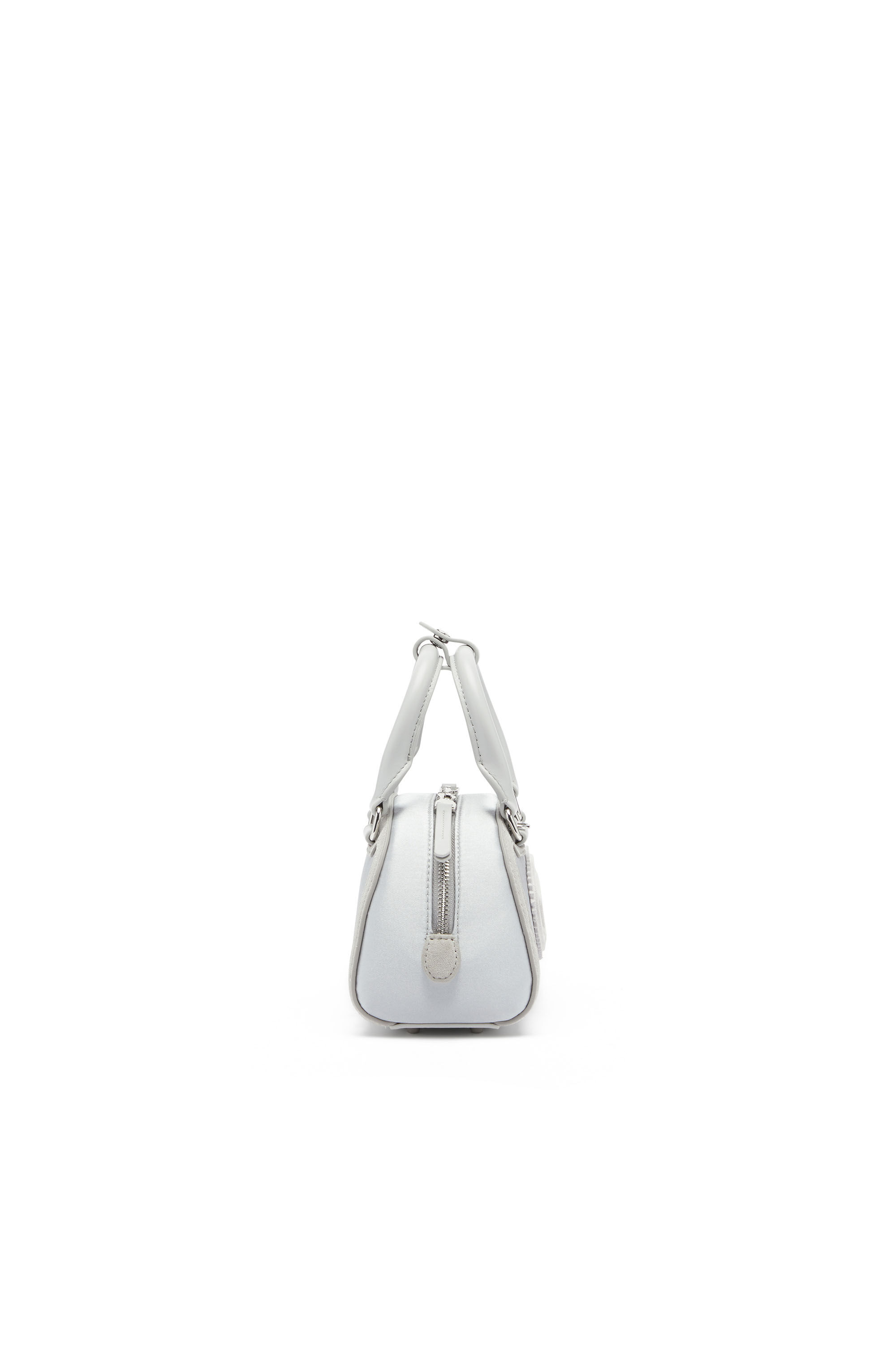Diesel - 1DR DOME CROSSBODY, 1DR Dome - Borsa bowling mini in raso e scamosciato Donna in Argento - 5