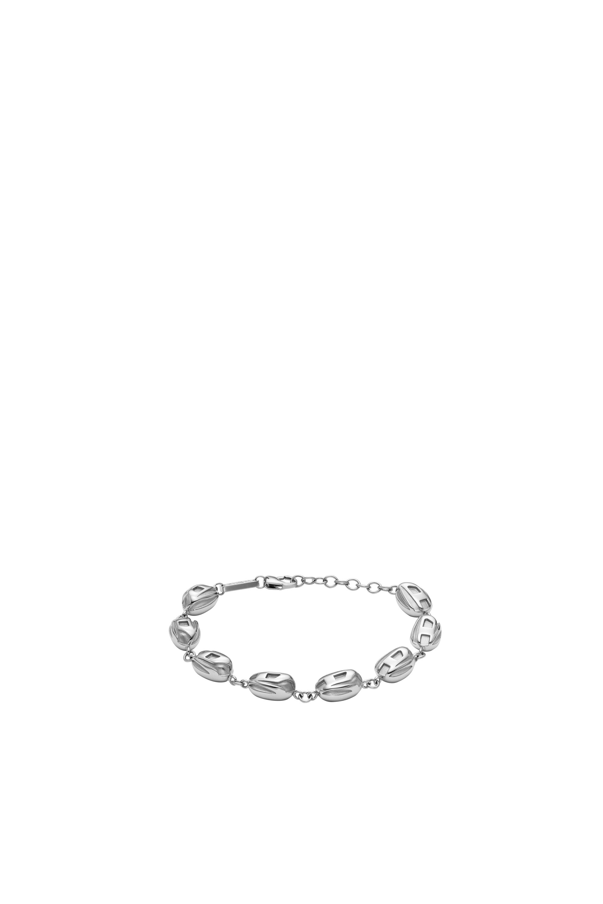 Diesel - DX1483, Bracciale con perle in acciaio inossidabile Uomo in Argento - 1