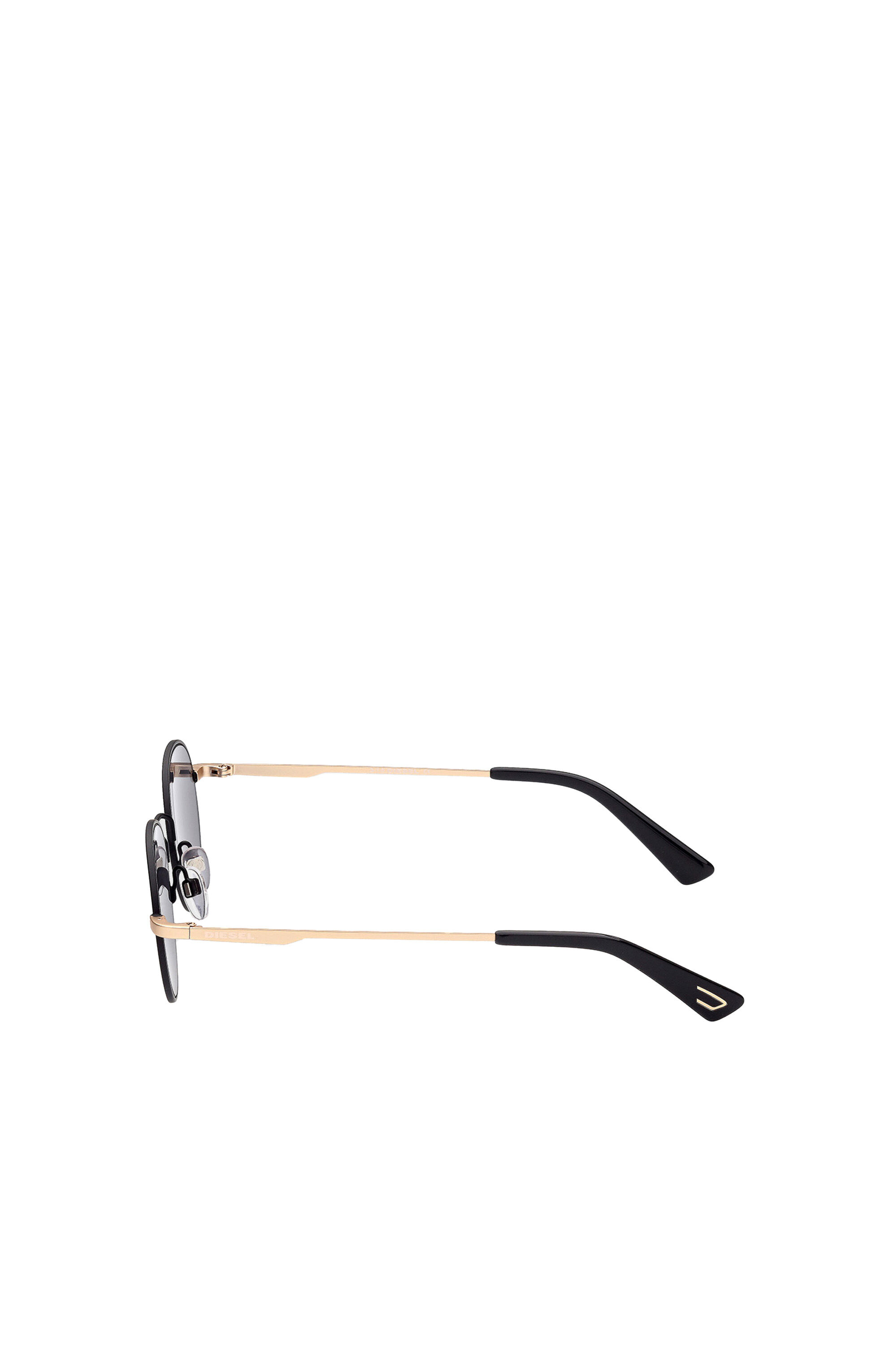 Diesel - DL0290, Occhiali leggeri con lenti cosmetiche Unisex in Nero - 4