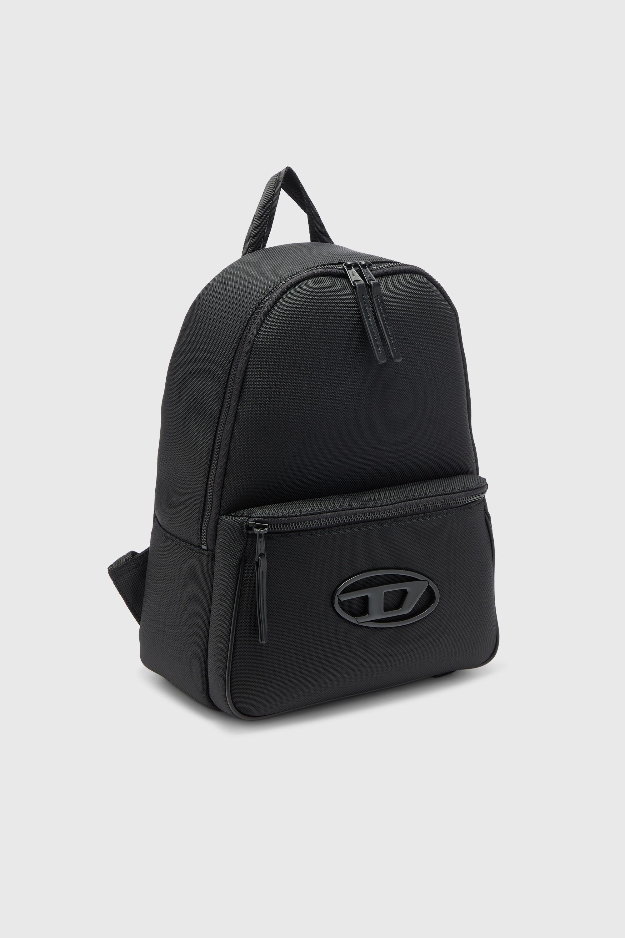 Diesel - HOLI-D BACKPACK M, Holi-D - Zaino in nylon con Logo Oval D Unisex in Nero - 5