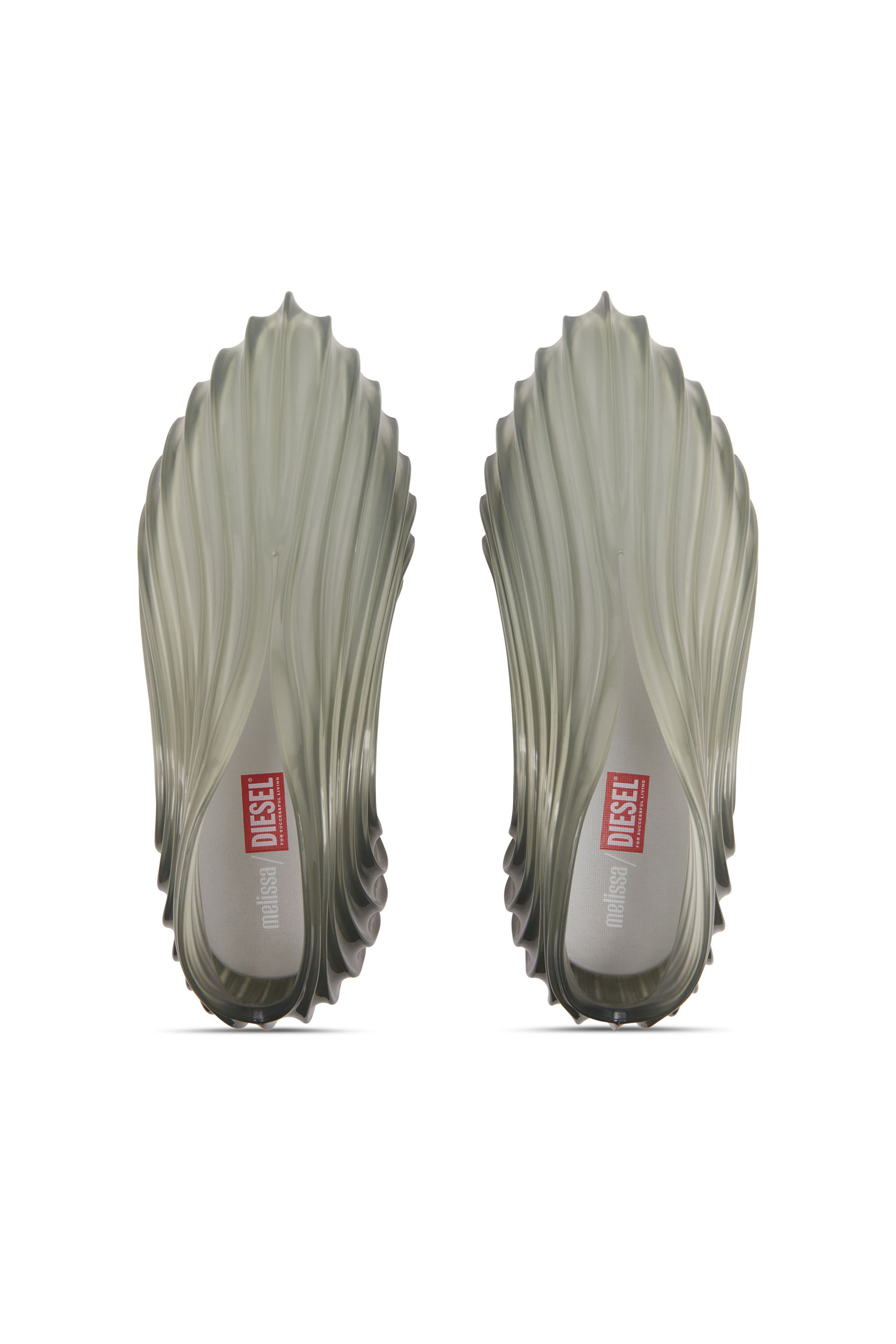 Diesel - MELISSA QUANTUM SNEAKERS X, Sneaker slip-on in Melflex® Unisex in Grigio - 4