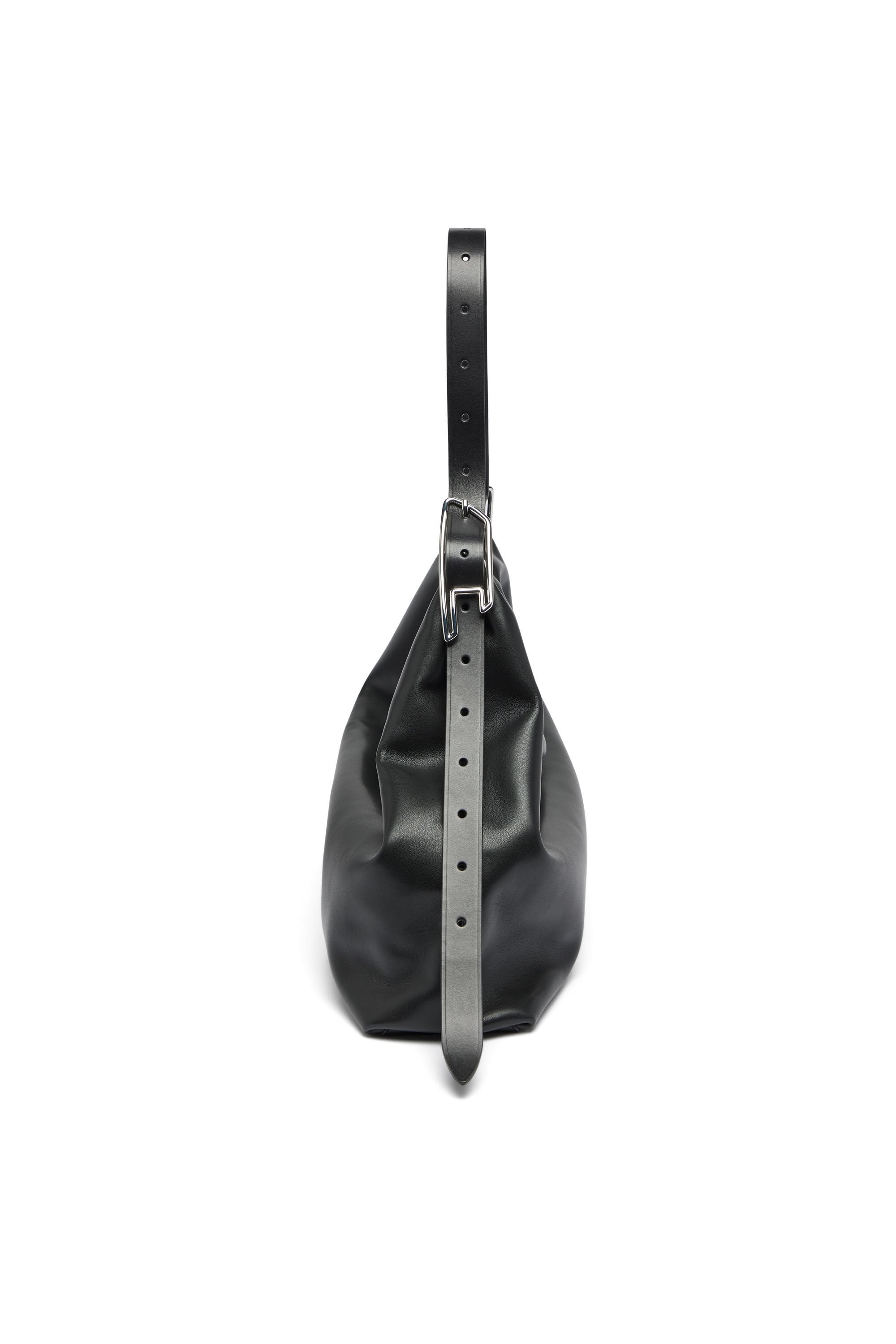 Diesel - D-LINE HOBO L, Woman's D-Line-Leather hobo bag in Black - 5