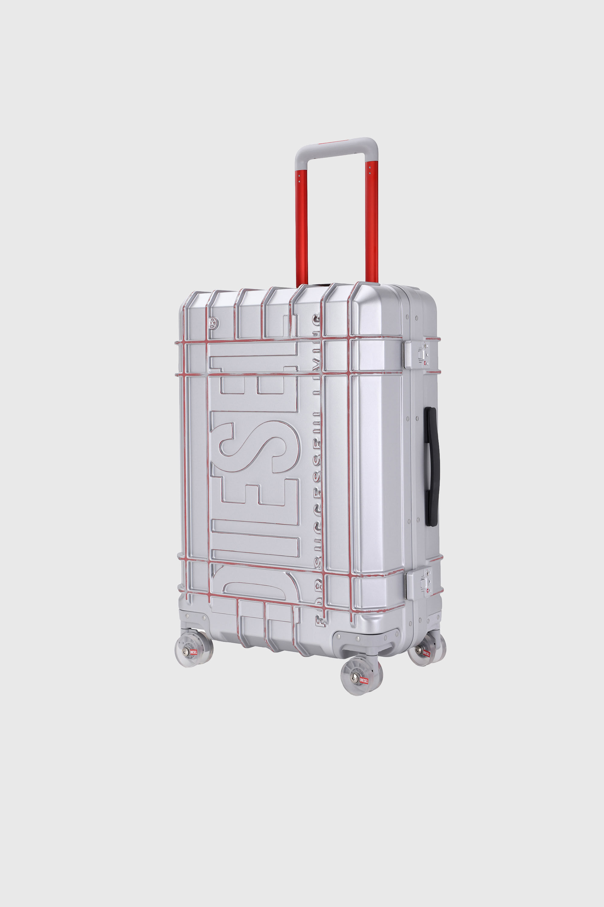 Diesel - DIESEL PC STRONG IMAGE TROLLEY- DSL003, Valigia resistente taglia L Unisex in Argento - 5