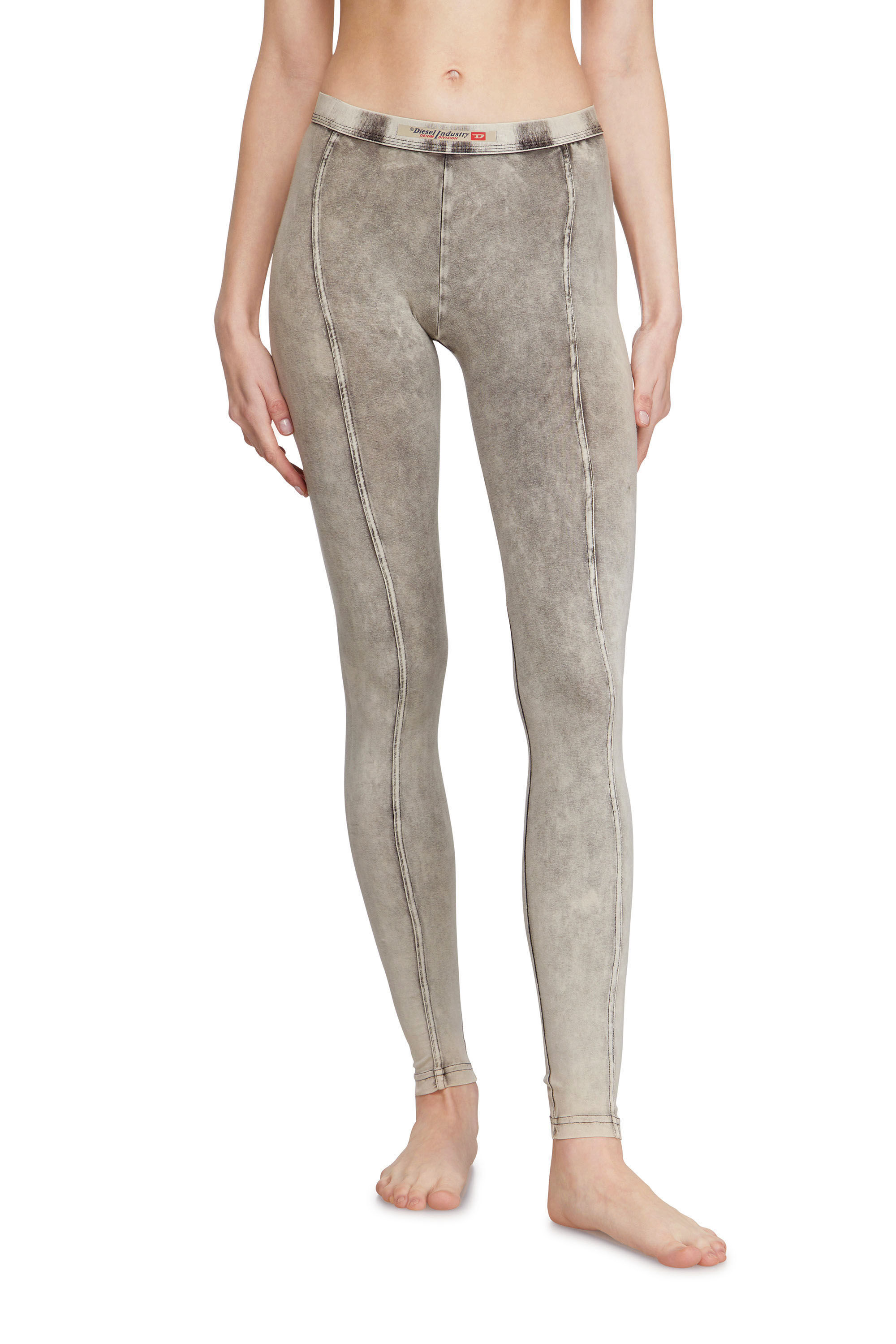 Diesel - ATHENA-DNM, Jeggings in jersey effetto denim Donna in Grigio - 3