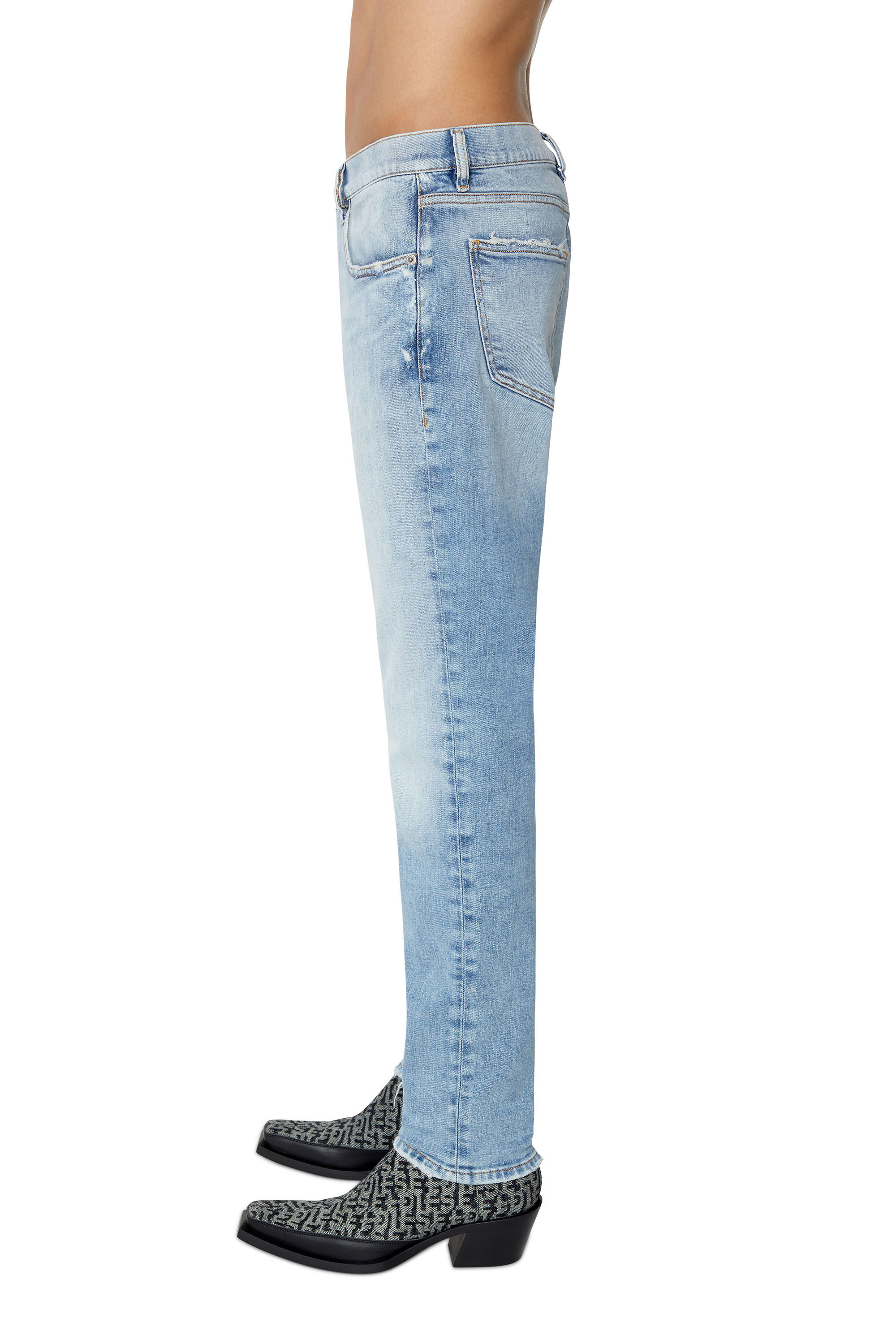 Diesel - 2019 D-Strukt 09E67 Slim Jeans, Blu Chiaro - Image 5