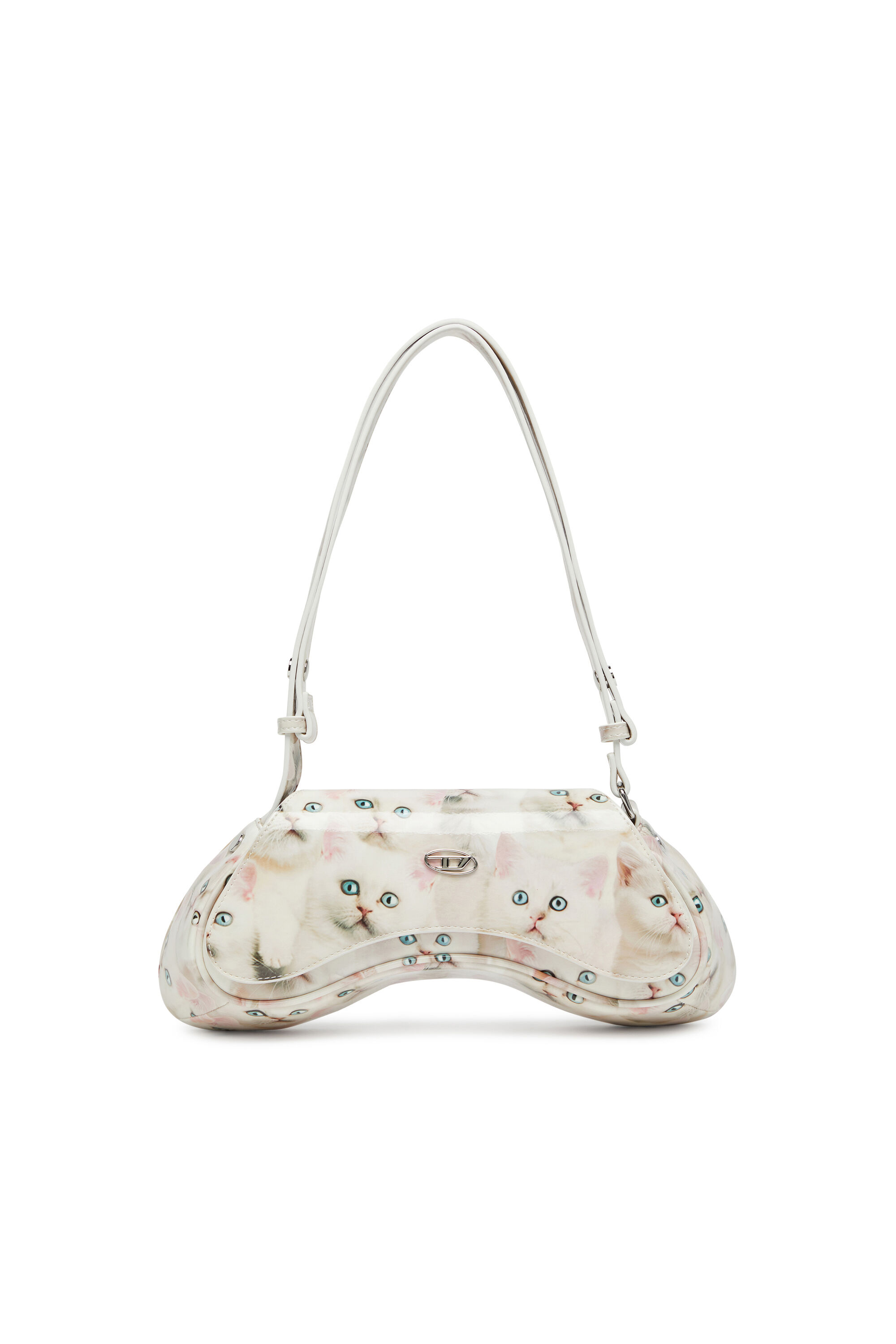 Diesel - PLAY CROSSBODY, Play-Borsa in PU stampato lucido Donna in Bianco - 1