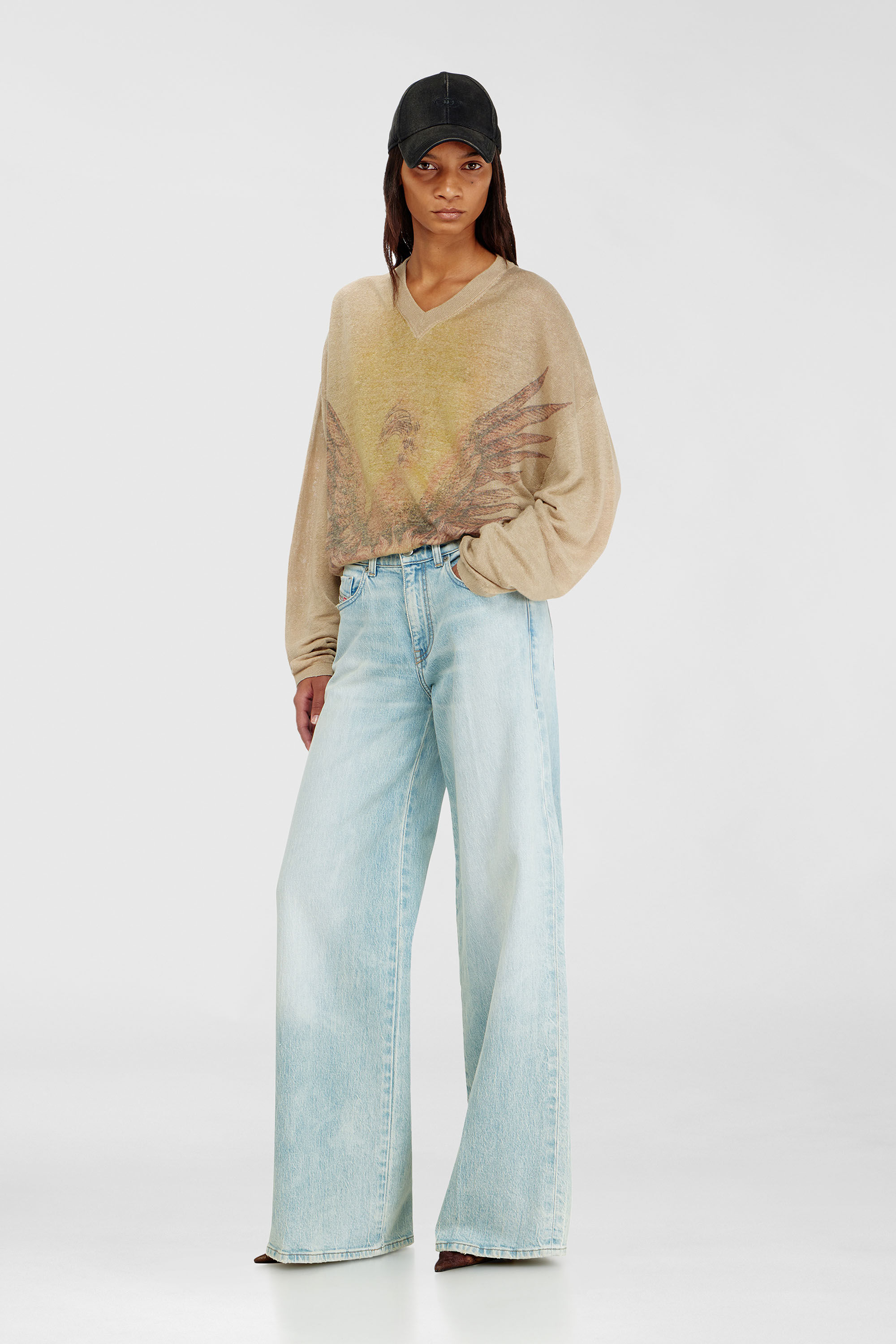Diesel - Flare Jeans 1978 D-Akemi 0KBBX Donna, Blu Chiaro - Image 1