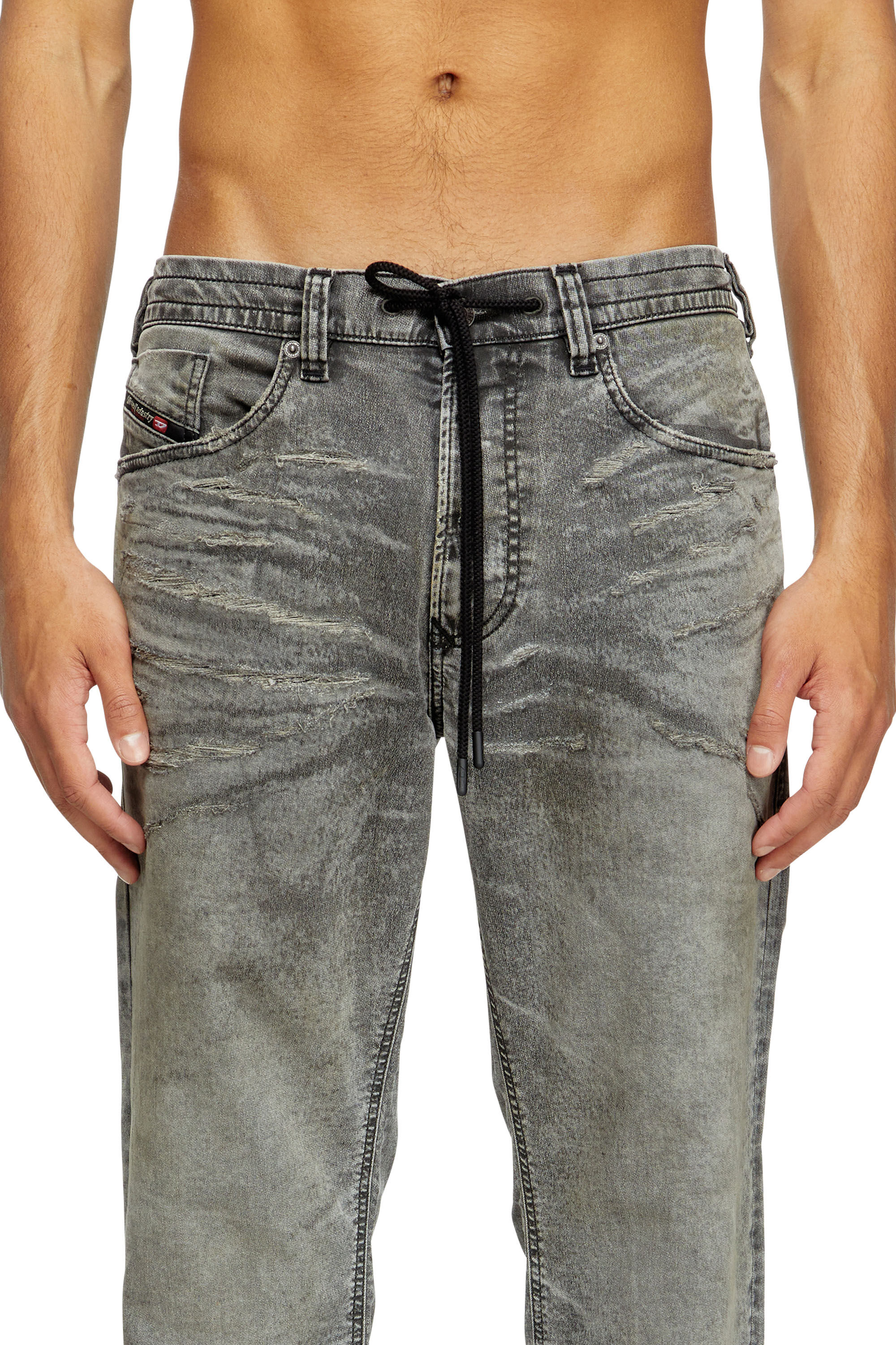 Diesel - Relaxed 2080 D-Reel Joggjeans® 09M35 Uomo, Nero/Grigio scuro - Image 5
