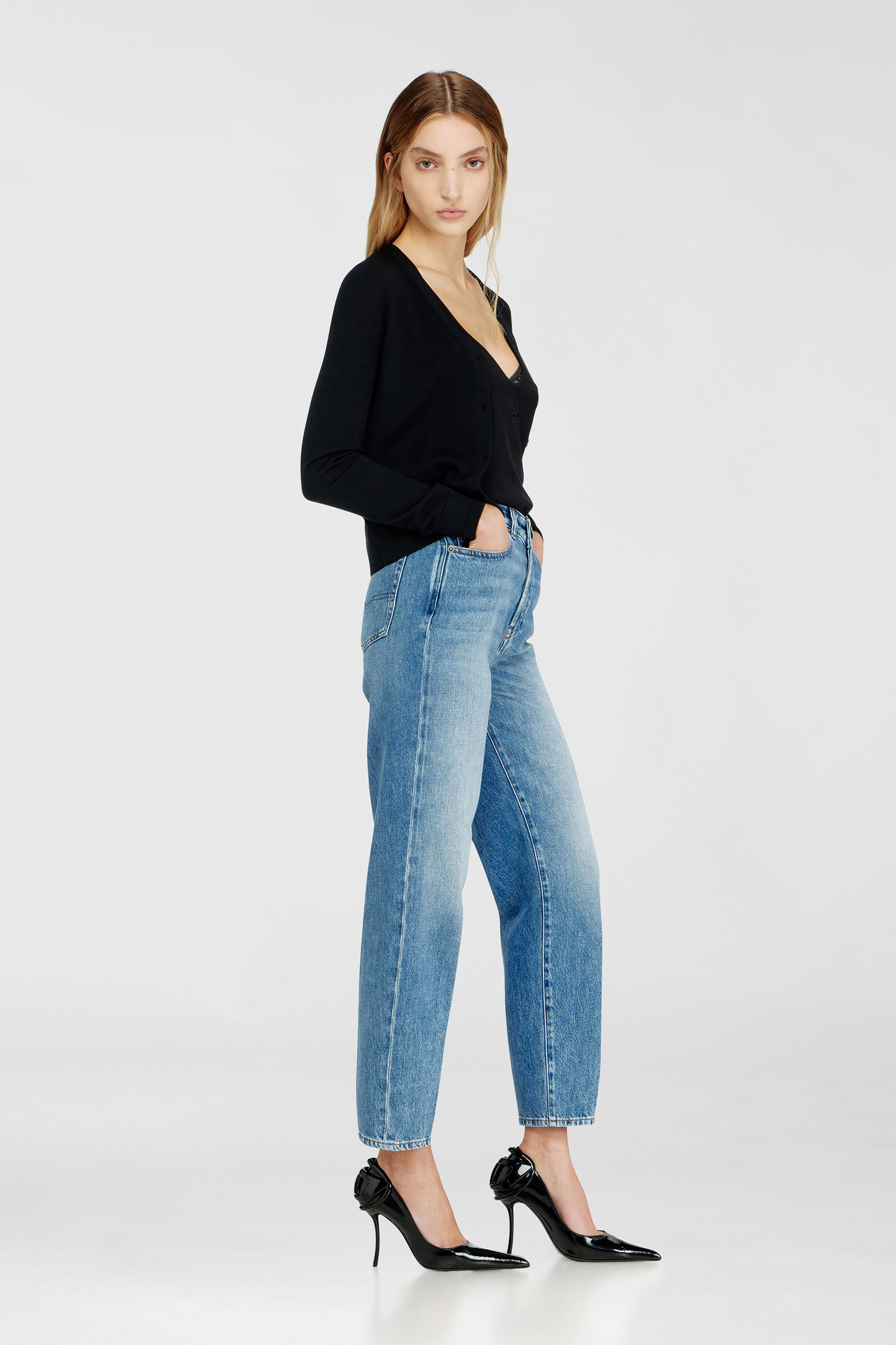 Diesel - Regular Jeans 1981 D-Went 09Q07 Donna, Blu Chiaro - Image 2