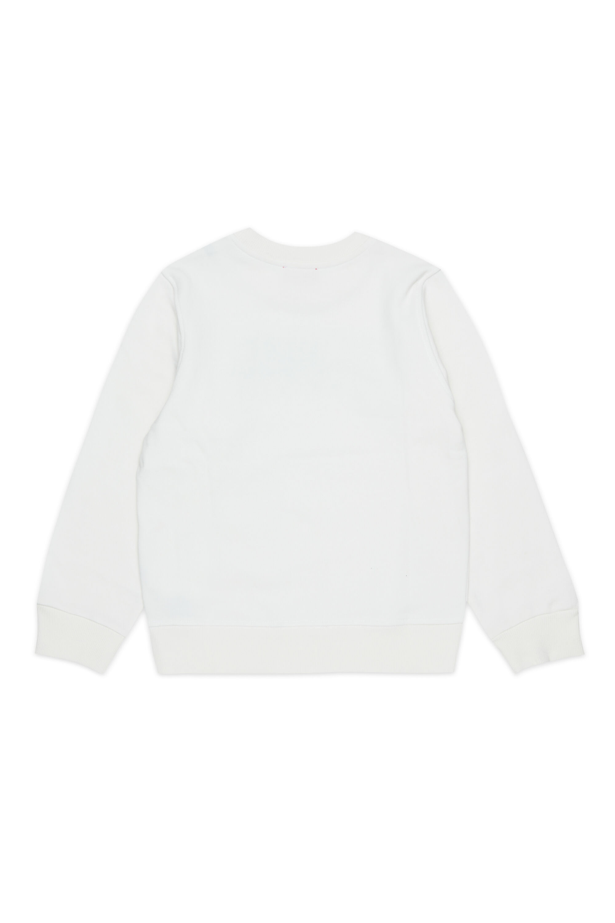 Diesel - SLOMIX, Felpa con logo effetto distressed Uomo in Bianco - 2