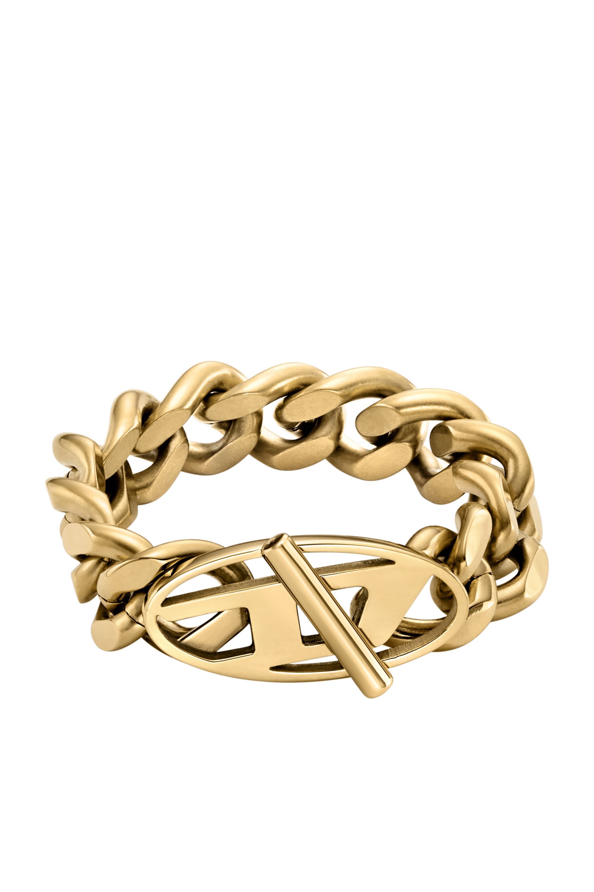 Diesel - DX1568710 JEWEL, Anello a catena morbida in acciaio inossidabile dorato Unisex in Oro - 2