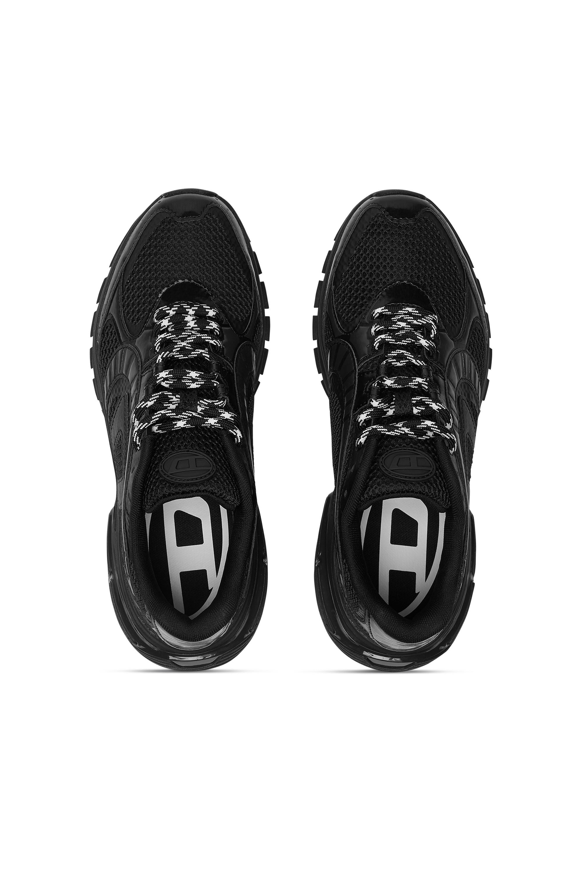 Men's Mesh sneakers with Oval D logo | Black | Diesel