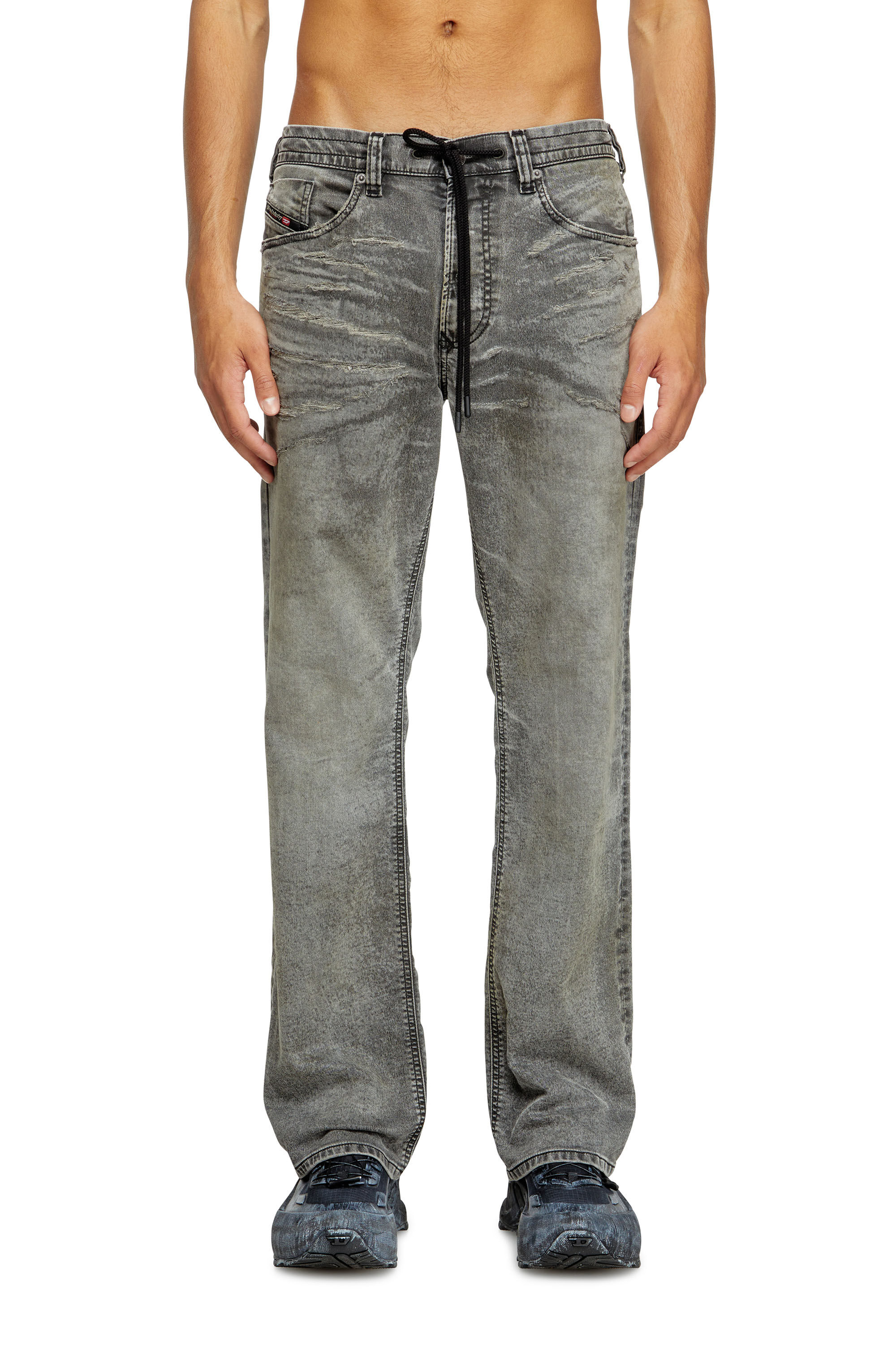 Diesel - Relaxed 2080 D-Reel Joggjeans® 09M35 Uomo, Nero/Grigio scuro - Image 3