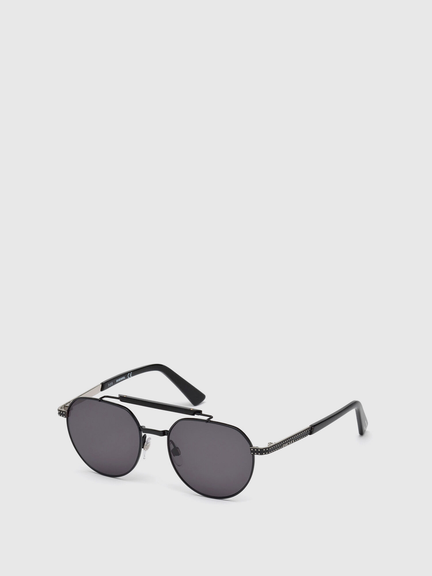 Diesel - DL0239, Occhiali stile anni '80 con lenti tonde Unisex in Nero - 4