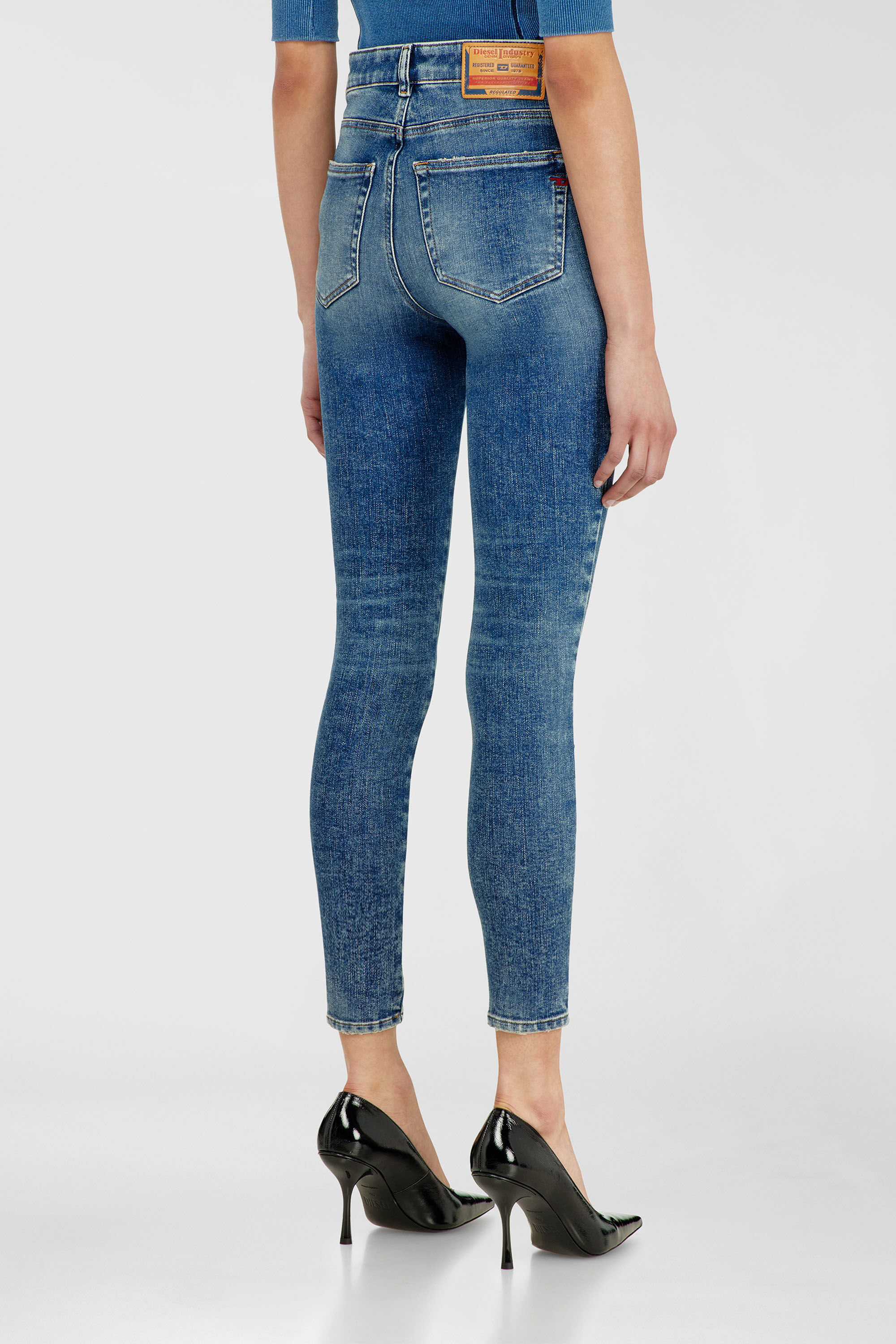 Diesel - Skinny Jeans 1984 Slandy-High 09P72 Donna, Blu medio - Image 5