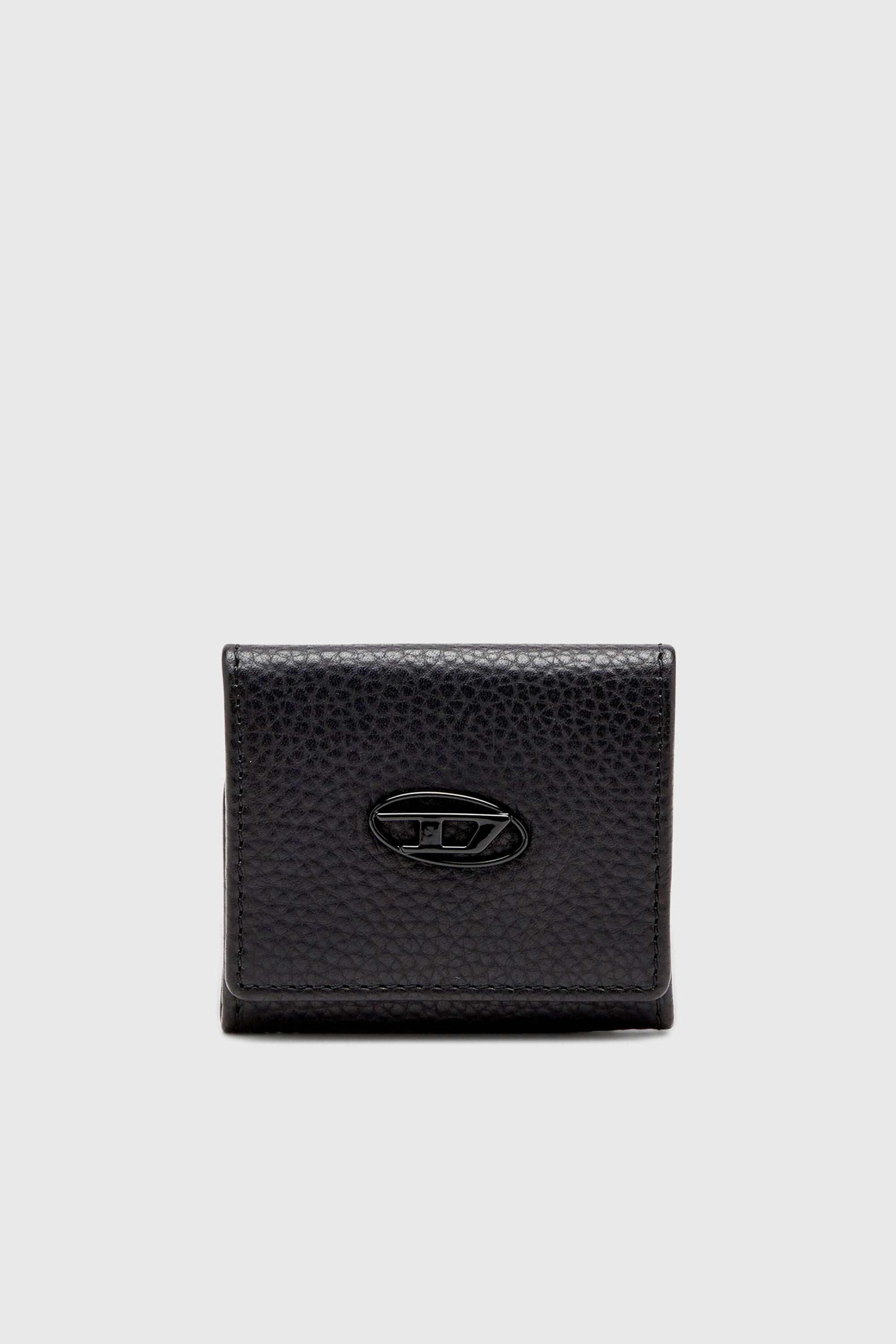 Diesel - HISSU EVO COIN CASE, Portamonete in pelle granata Uomo in Nero - 1