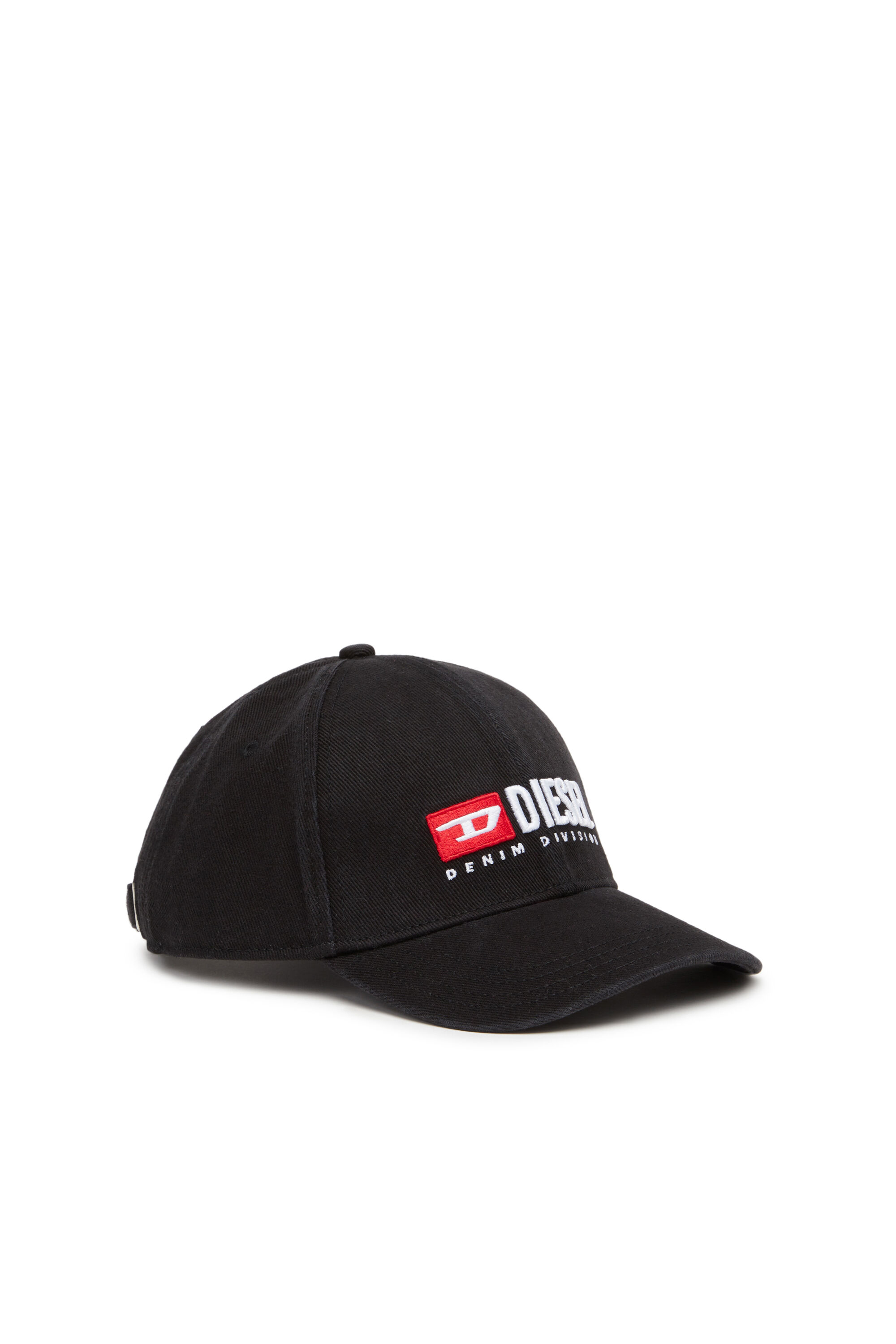 Diesel - CORRY-DIV-WASH, Man Baseball cap with logo embroidery in Black - Image 1