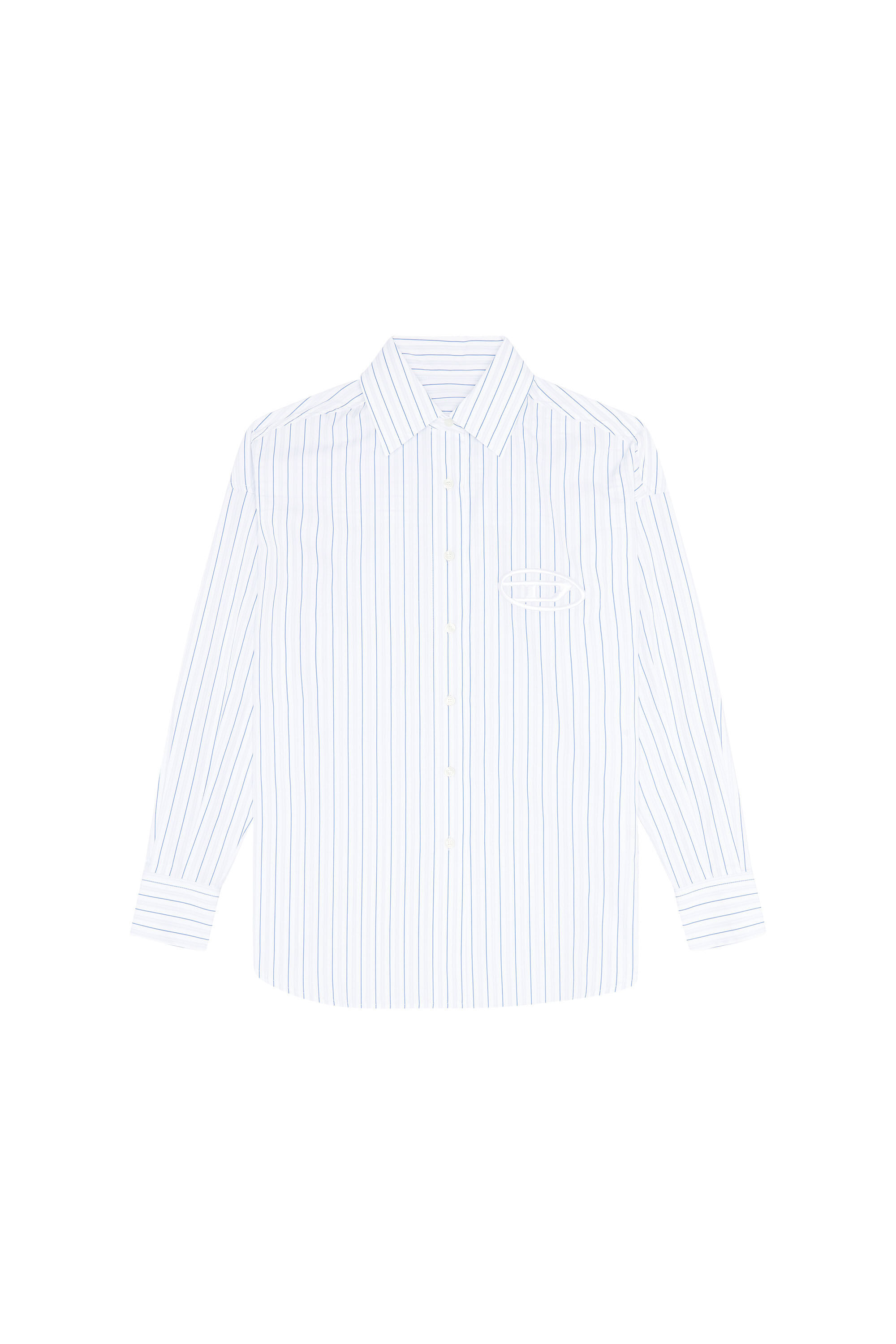 Diesel - S-DOUBLY-STRIPE, Camicia in cotone fine con motivo rigato Uomo in Multicolor - 2