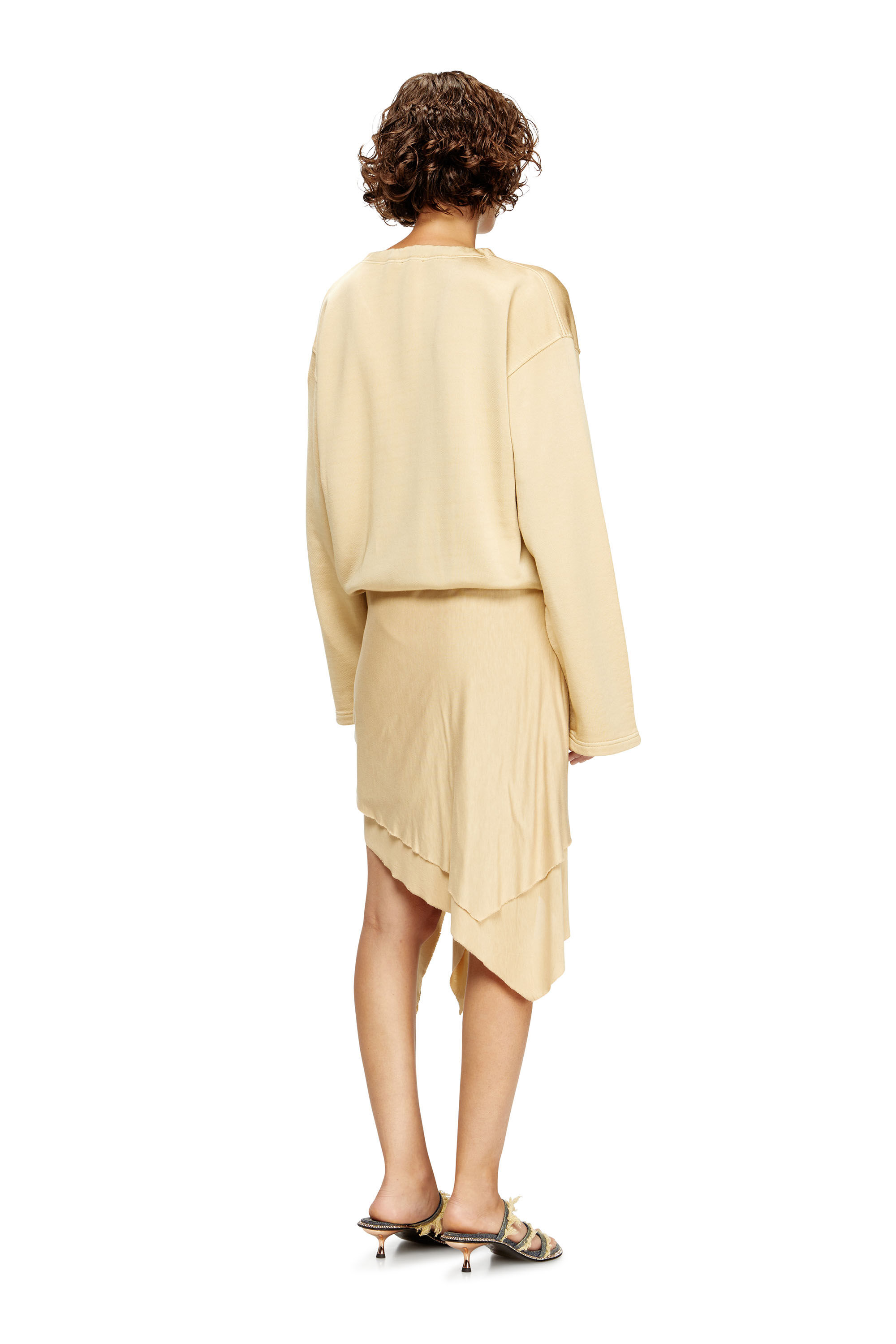 Diesel - D-CREED, Abito drappeggiato con ruche Donna in Marrone - 3