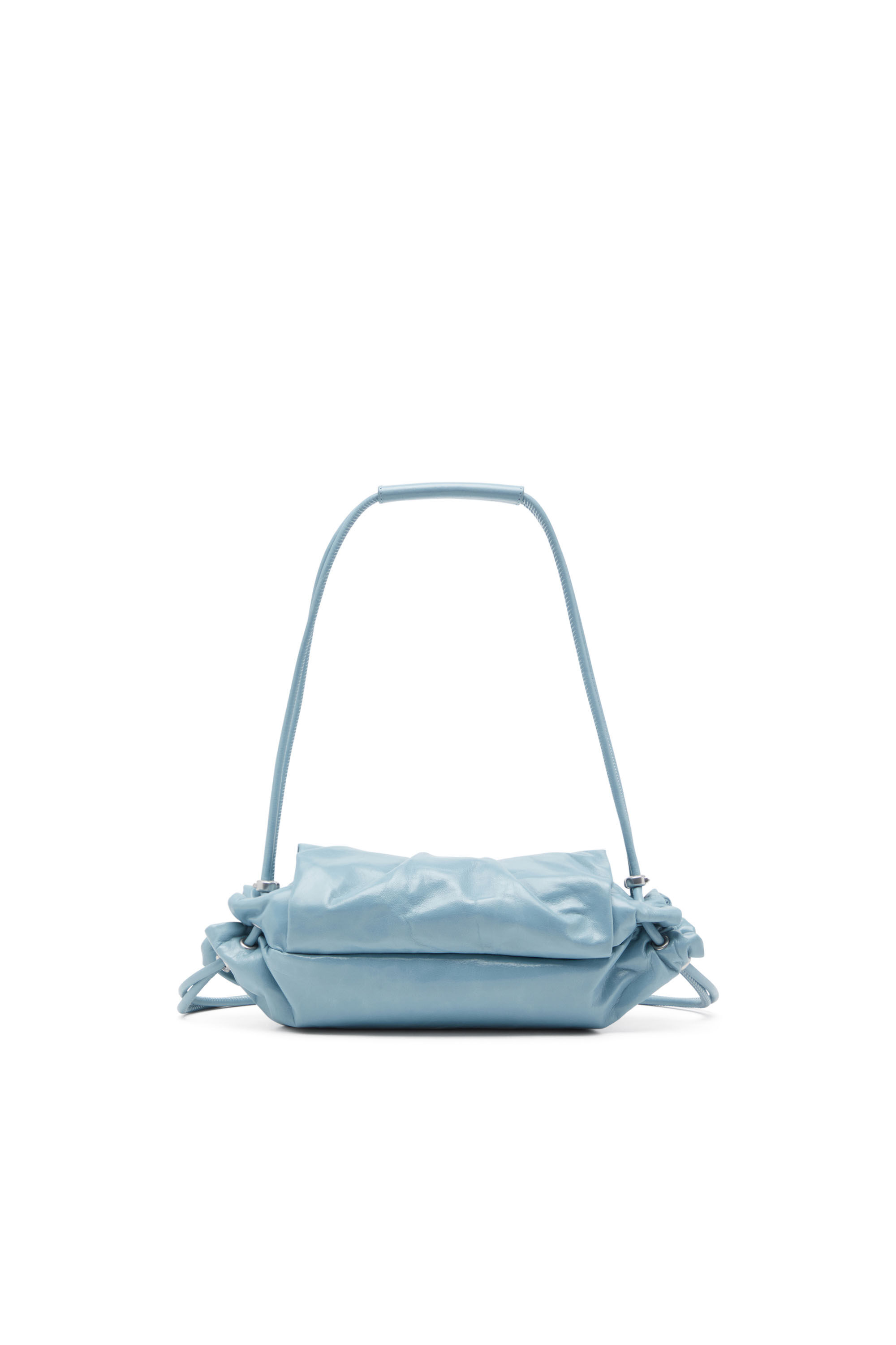 Diesel - SCRUNCH-D SHOULDER S, Borsa a spalla in pelle arricciata Donna in Blu - 3